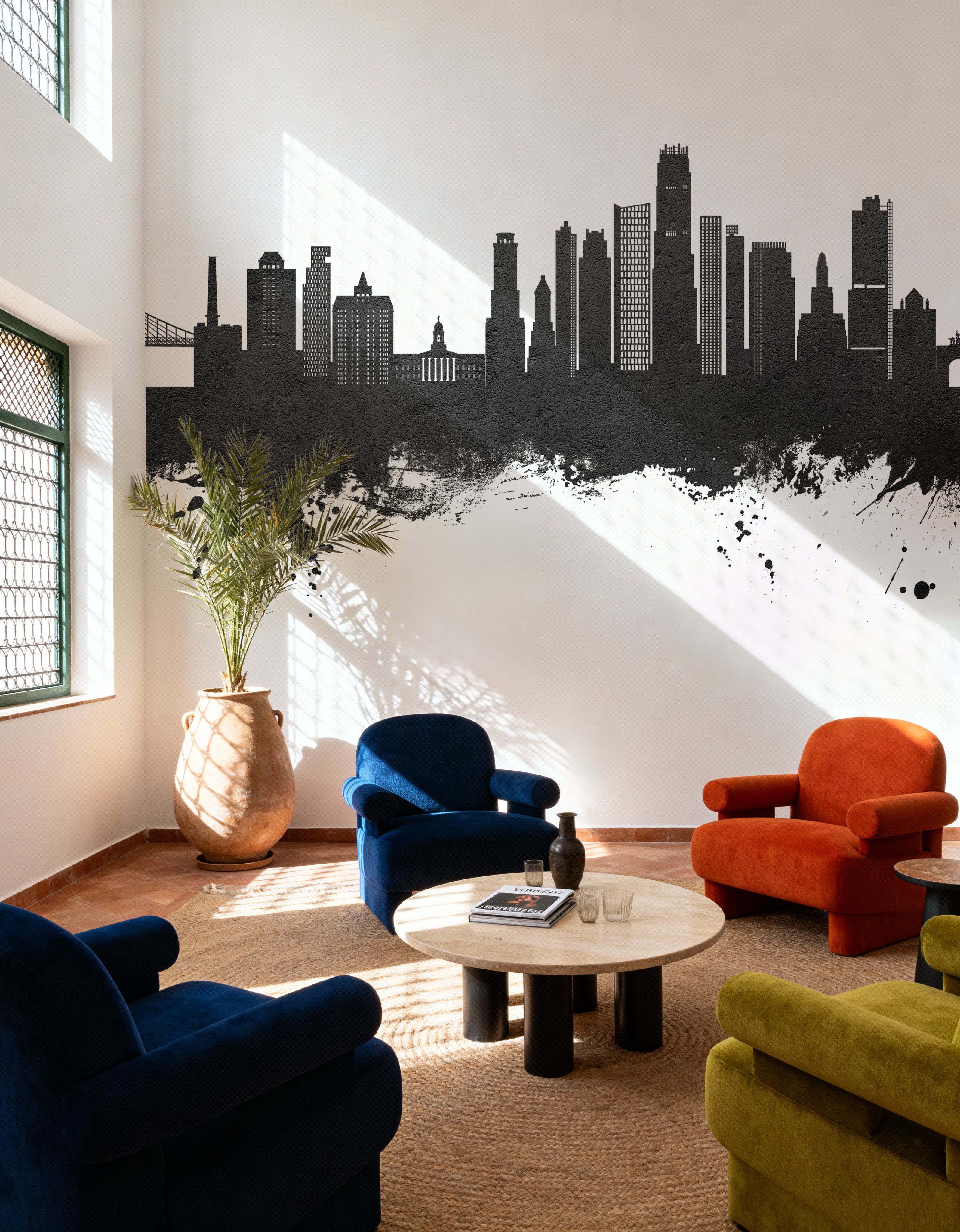 Brooklyn New York Skyline Black & White