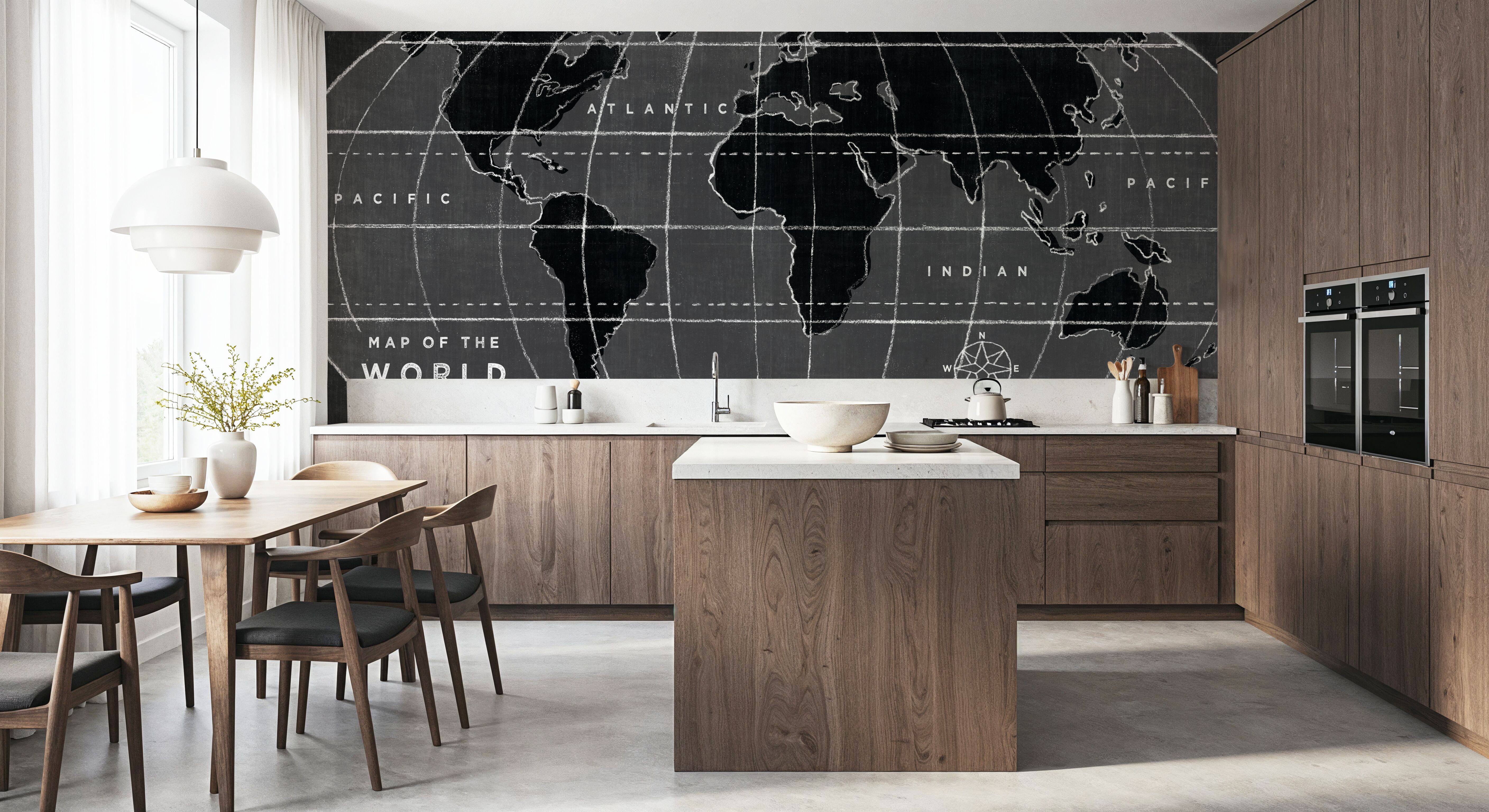 Chalkboard Map, Tapeten