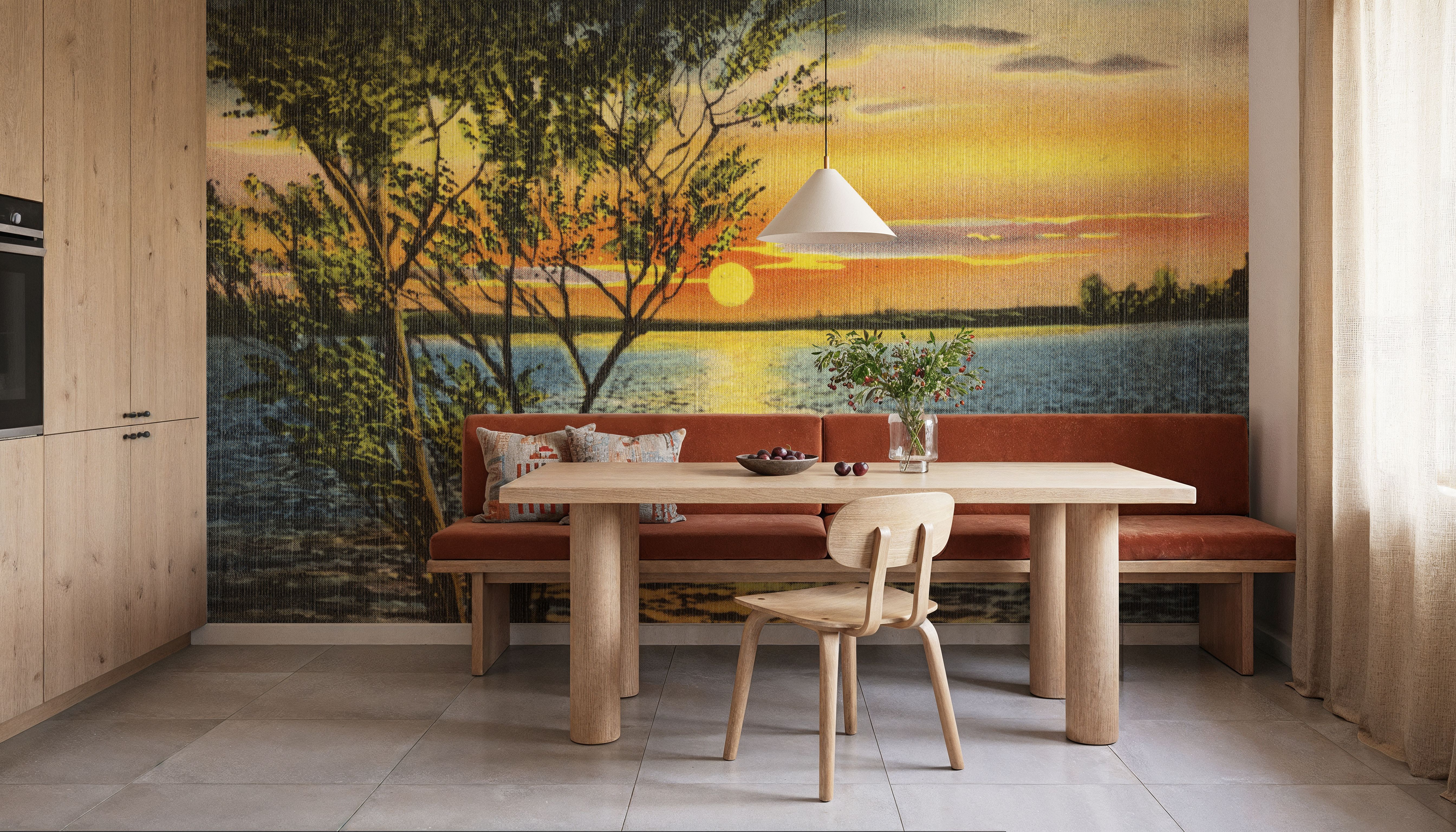 Greetings from Lake Sunset - Screenprint Postcard