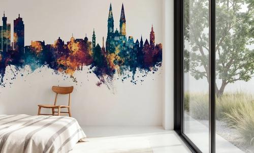 Zagreb Croatia Skyline Blue & Bronze