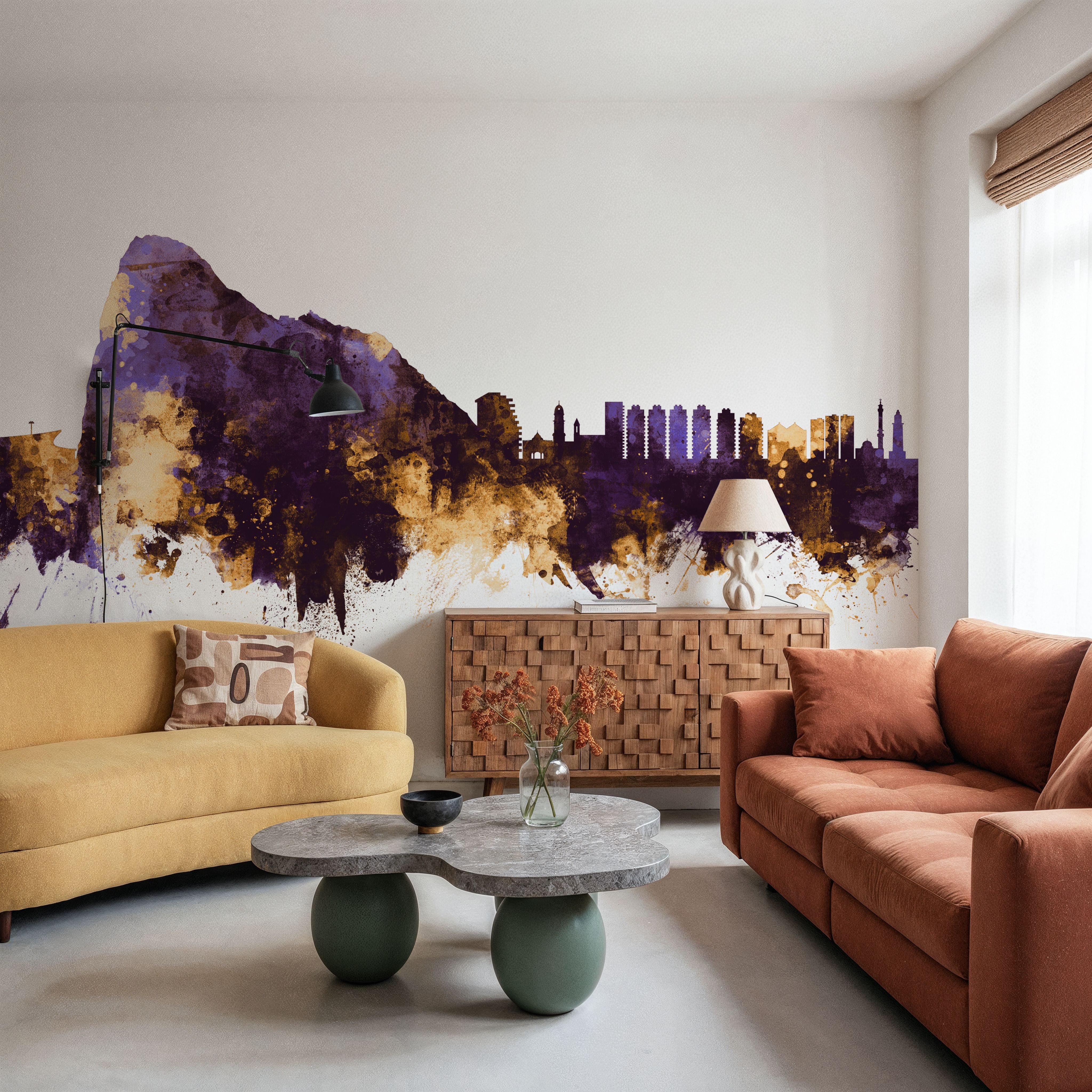 Gibraltar Skyline Purple & Gold