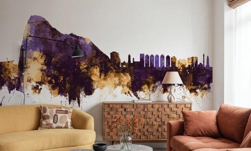Gibraltar Skyline Purple & Gold