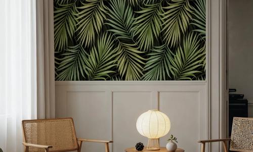 Bright Palms Pattern, Lush Green