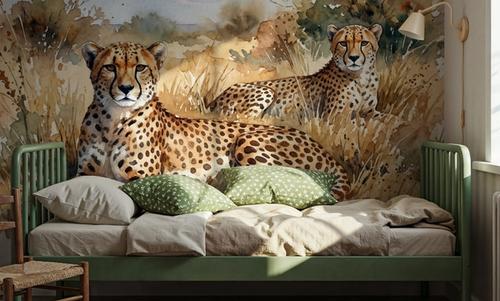 Cheetahs - Watercolor Predators Series