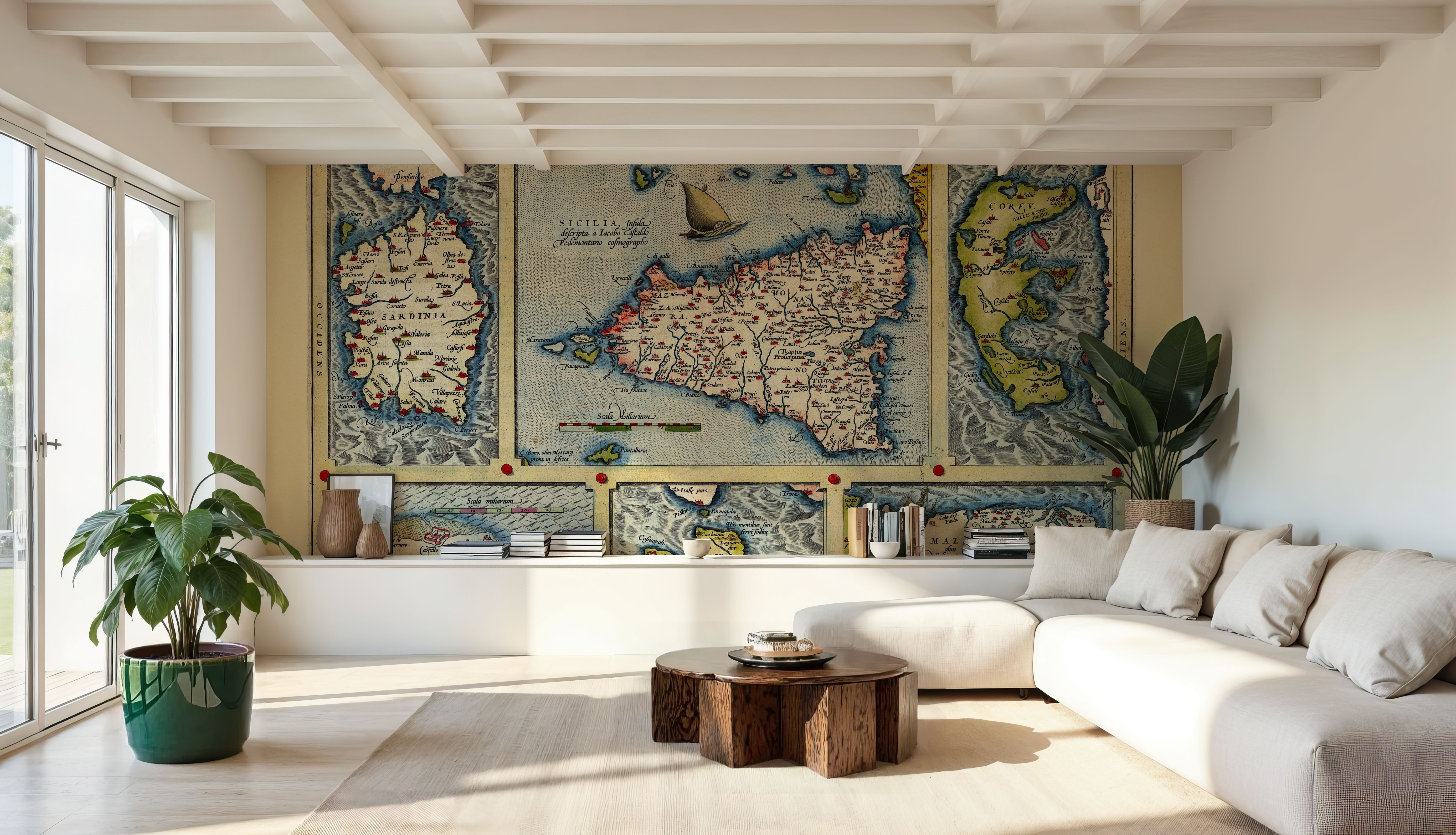 Old Map of Mediterranean Islands, 1570