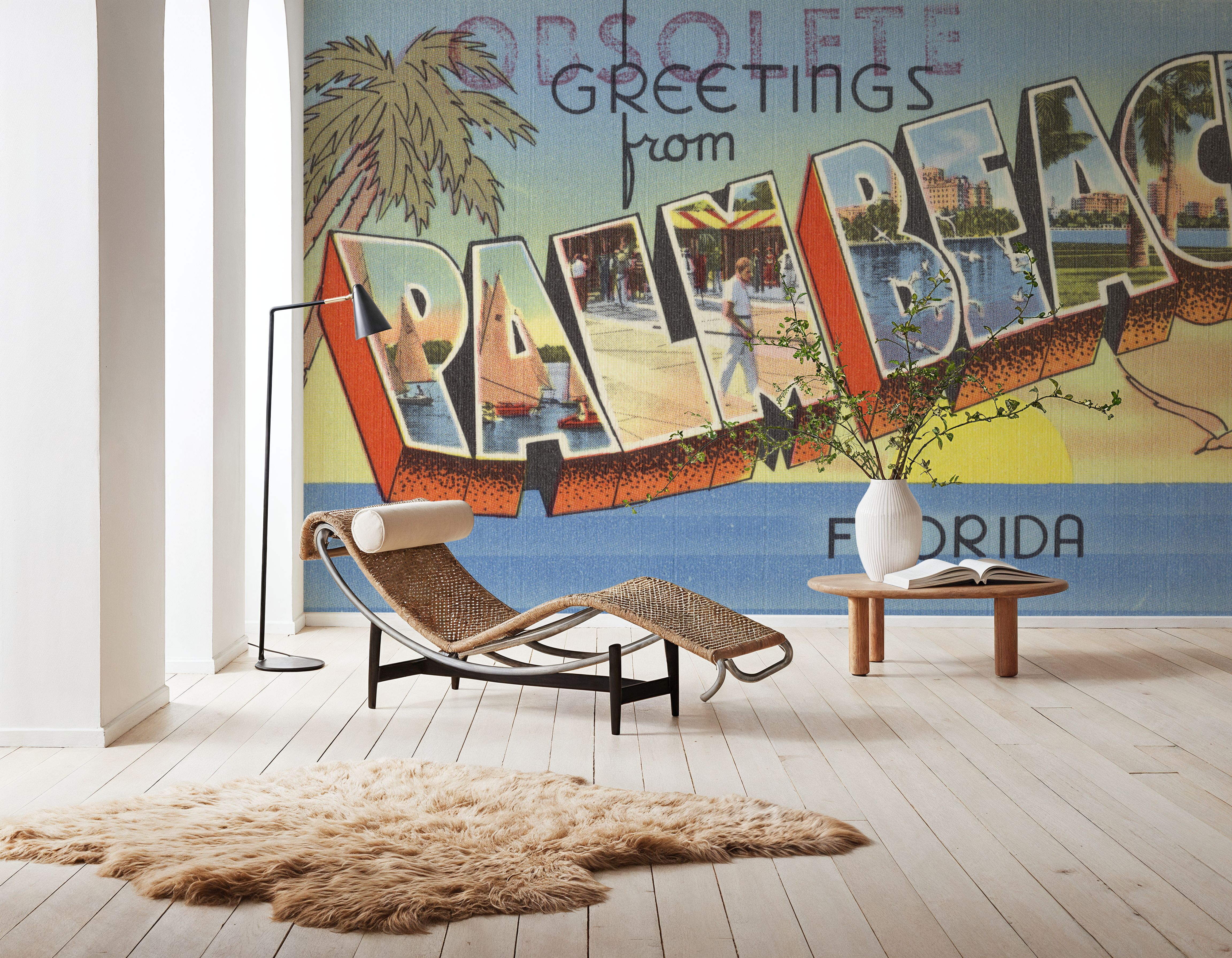 Greetings from Palm Beach - Screenprint Postcard