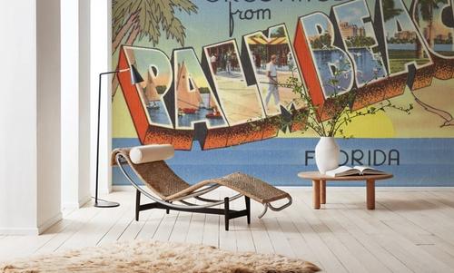 Greetings from Palm Beach - Screenprint Postcard