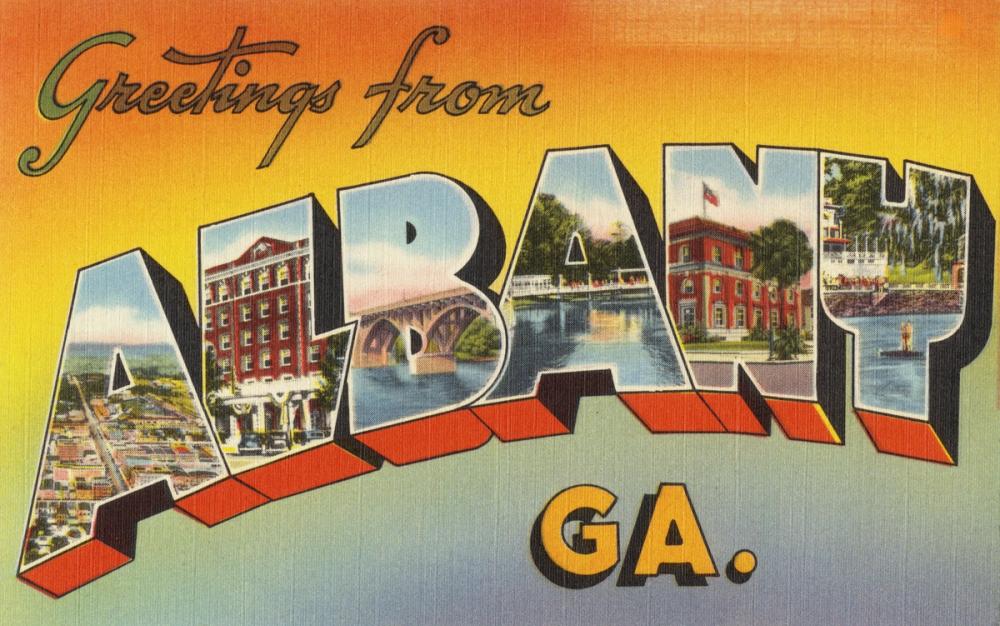 Greetings from Albany GA. - Screenprint Postcard