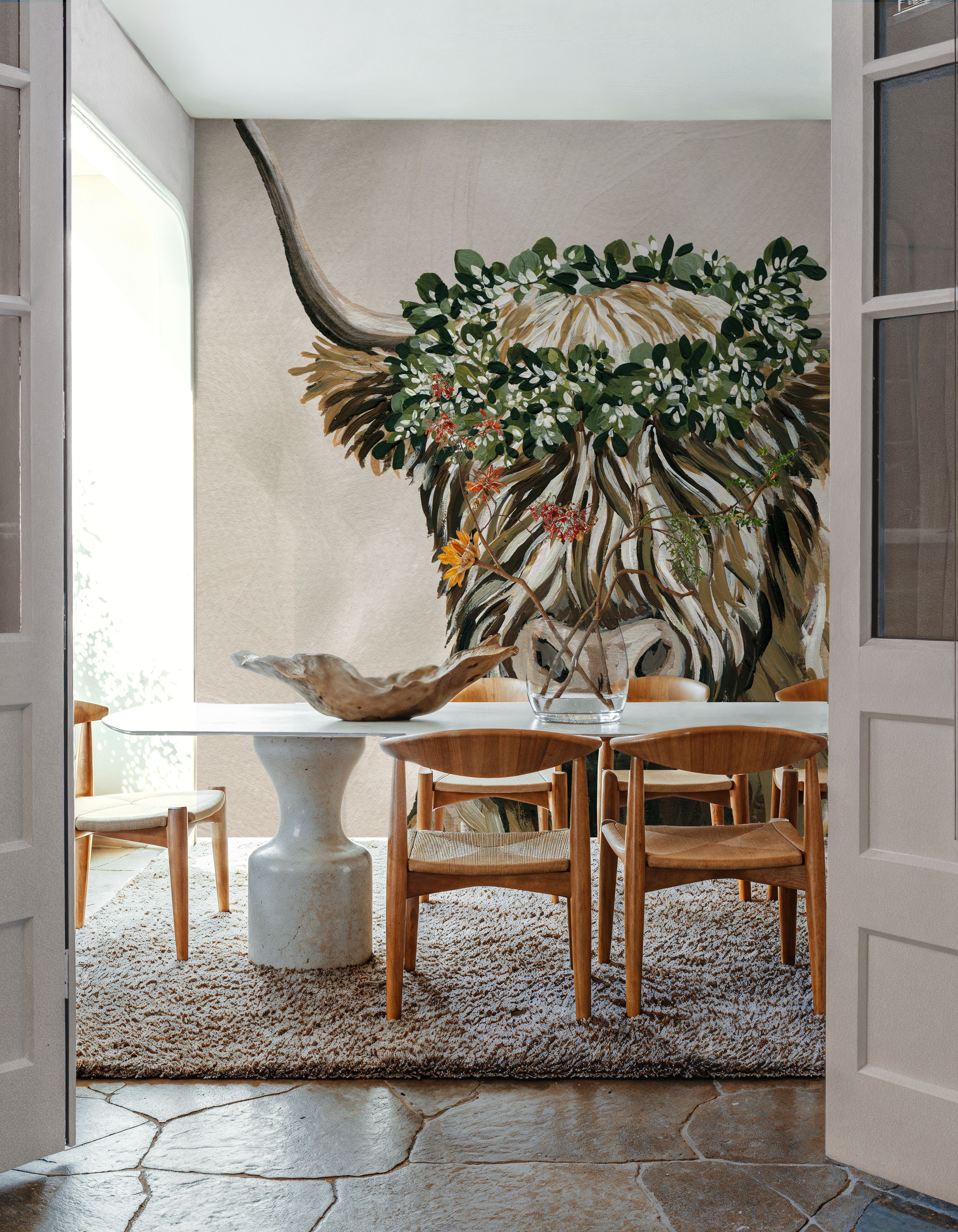 Harvest Cow Sage Square