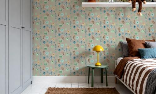 Flutterby Flowers Beige