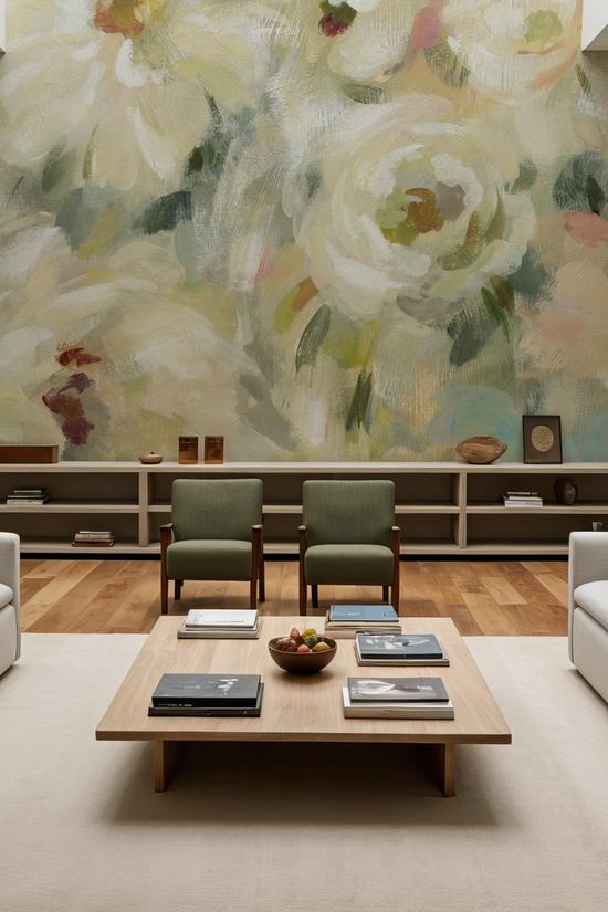 Expressive Pale Floral on Canvas