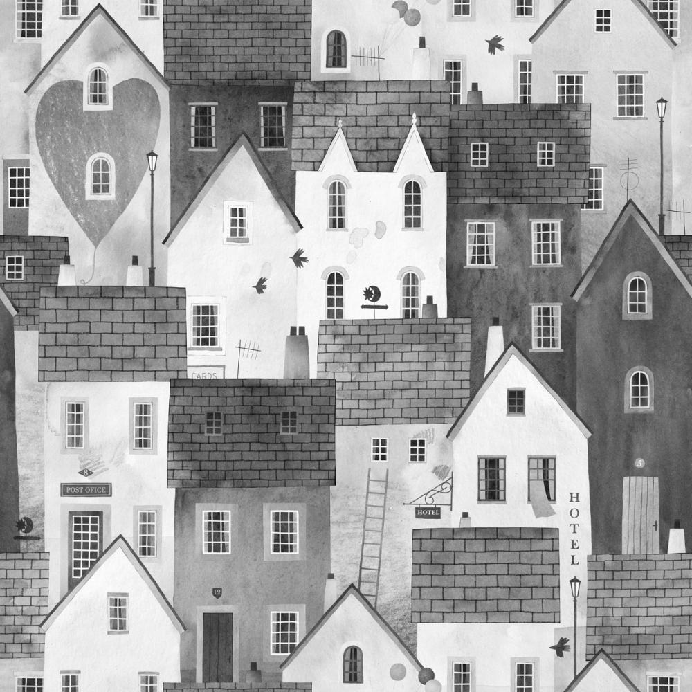 Small Town Houses, Black & White