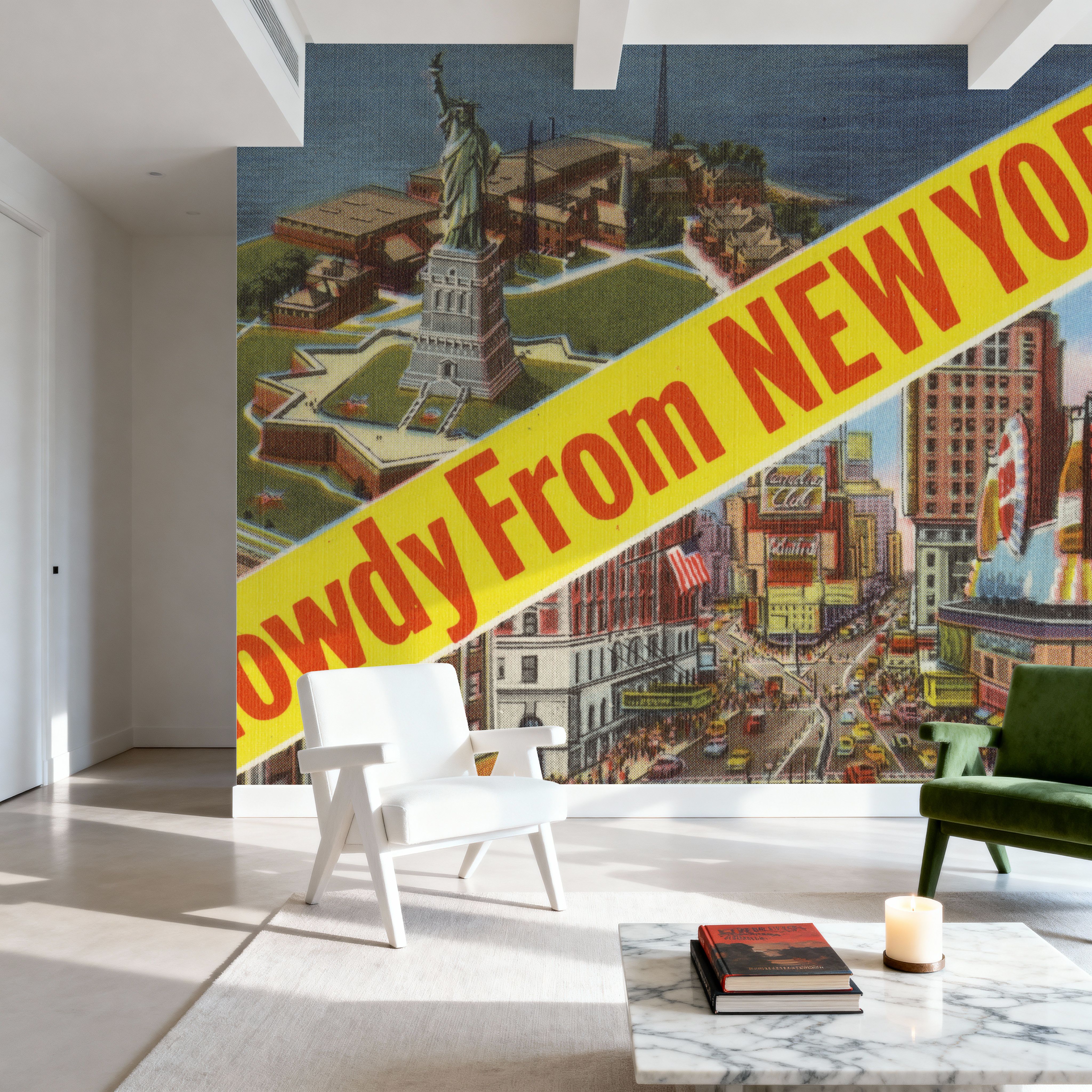 Howdy From New York  - Screenprint Postcard