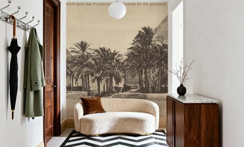 Pyramid Palmtrees Postcard - Screenprint