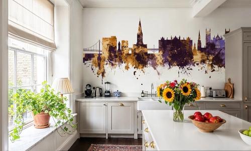 Exeter England Skyline Purple & Gold