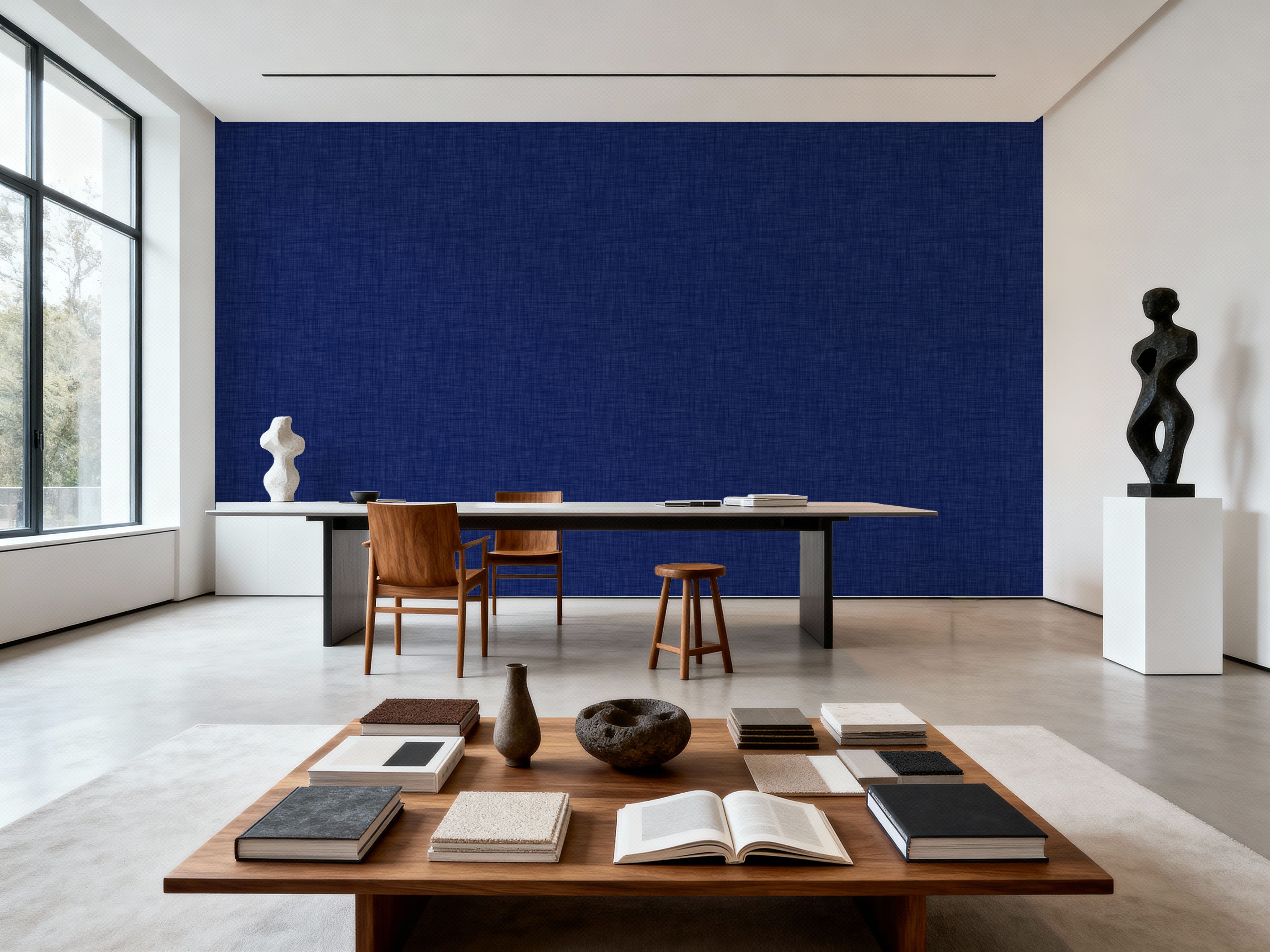 Mottled Linen Effect, Royal Blue