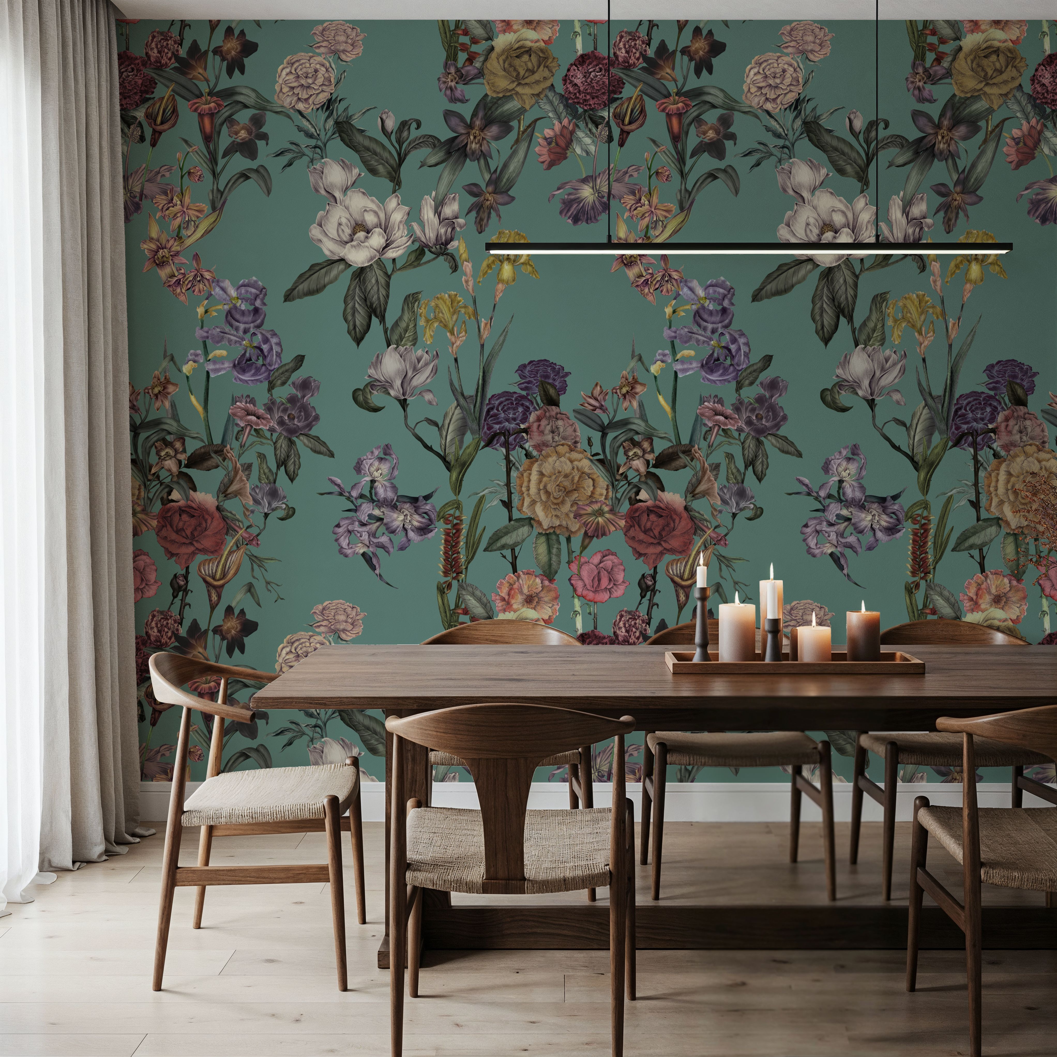 Floral Gaze, Turquoise