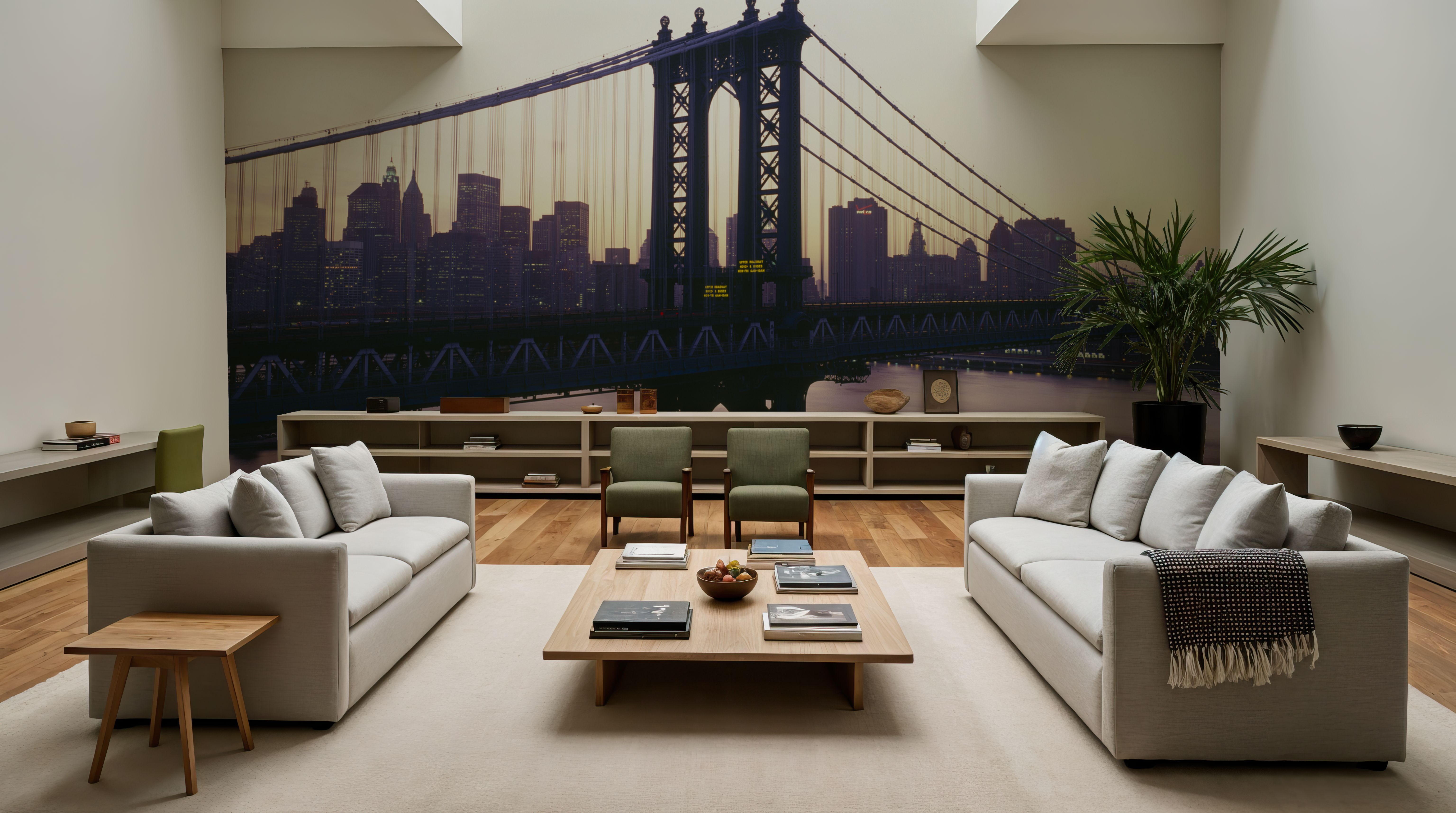 Golden Hour Brooklyn Bridge Reflections, Wallpaper