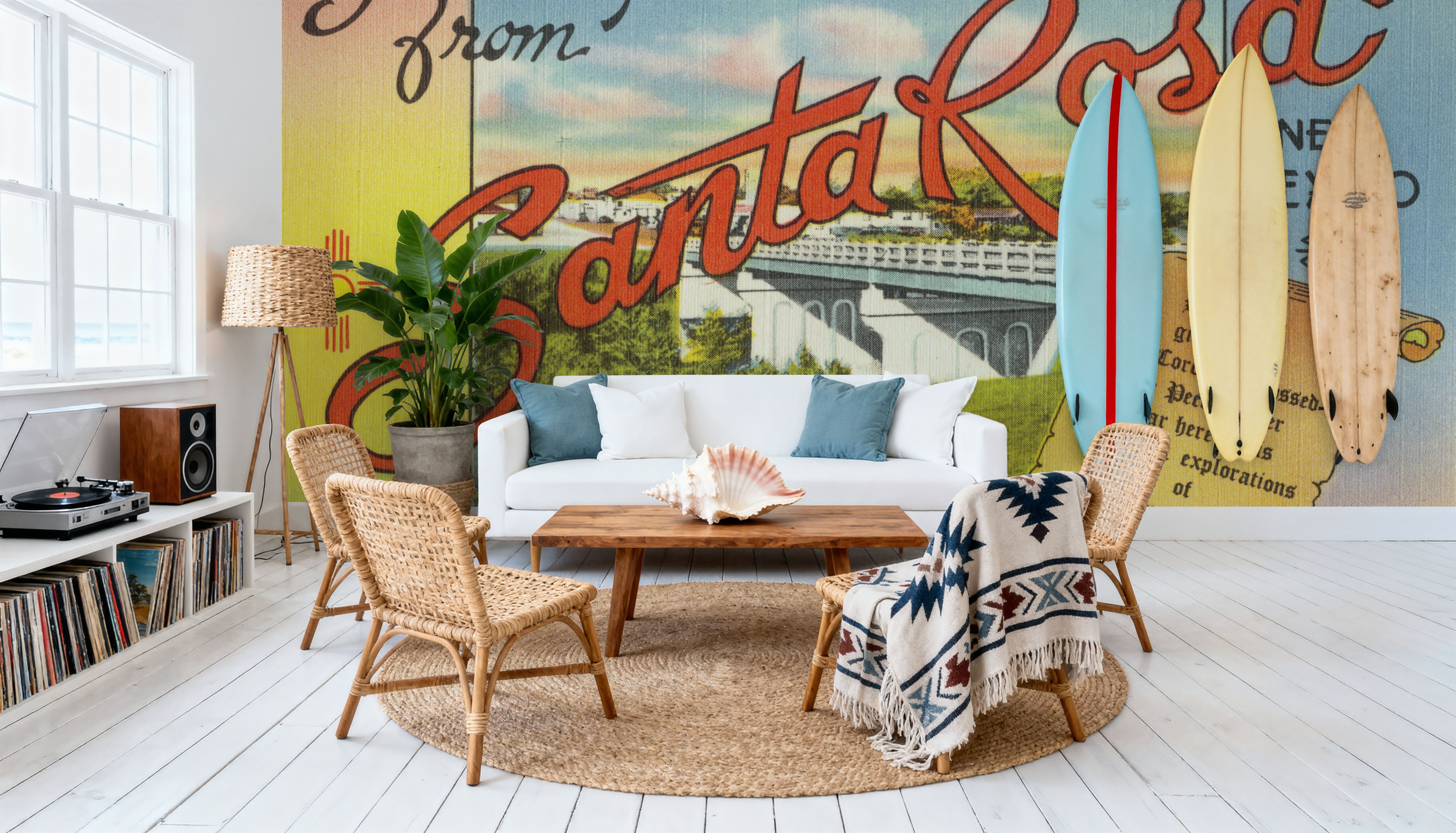 Greetings from Santa Rosa - Screenprint Postcard
