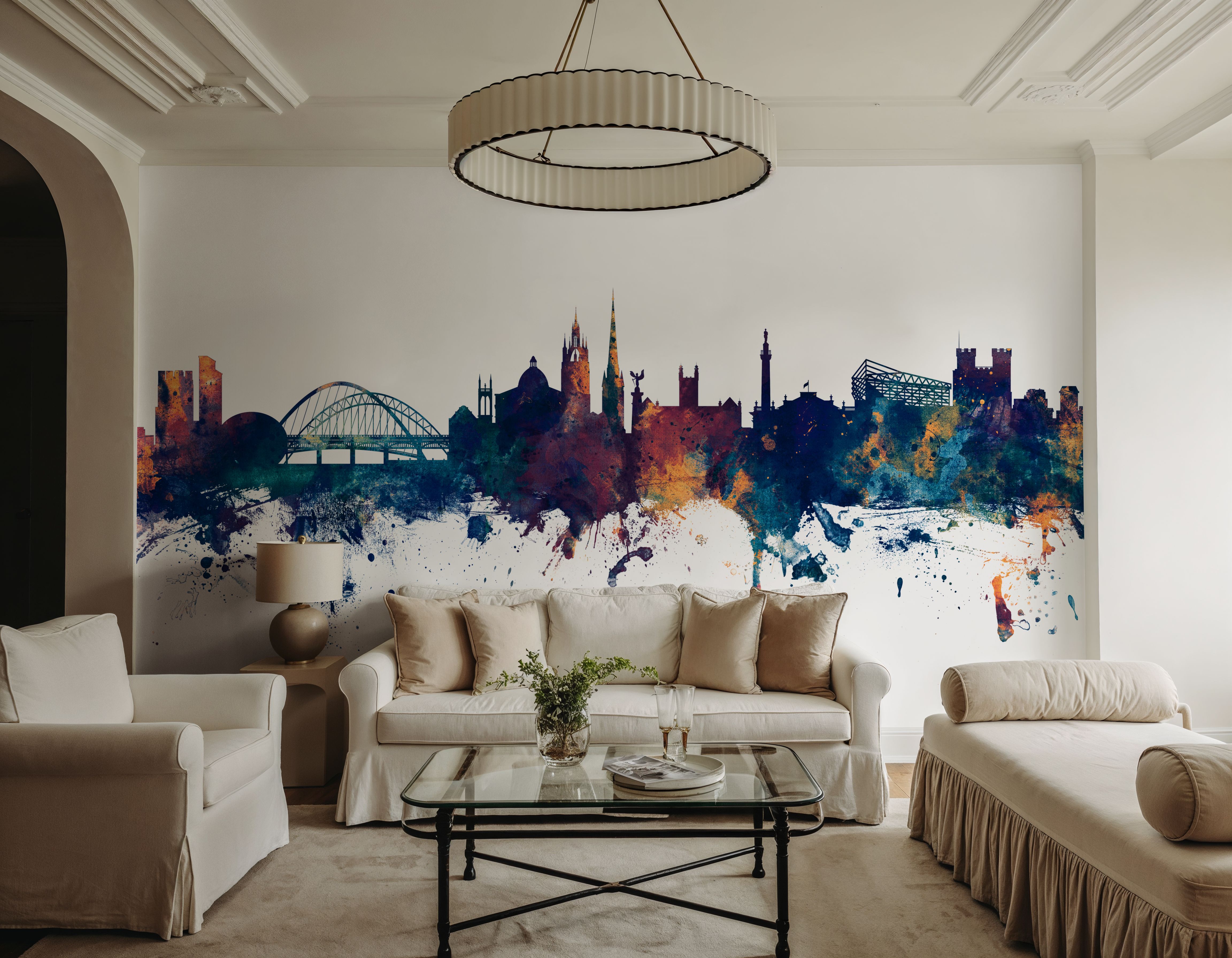 Newcastle England Skyline Blue & Bronze