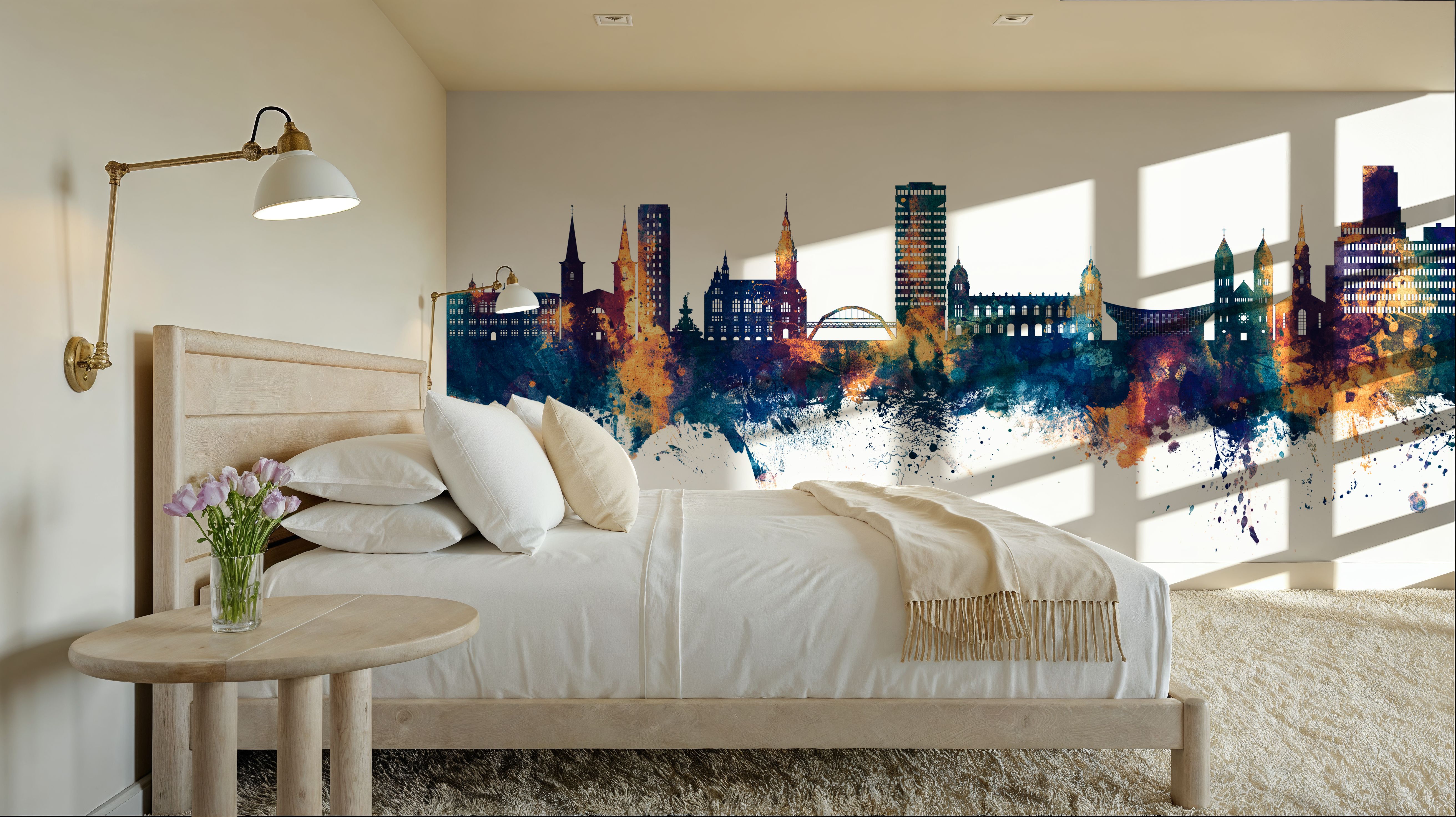 Wuppertal Germany Skyline Blue & Bronze