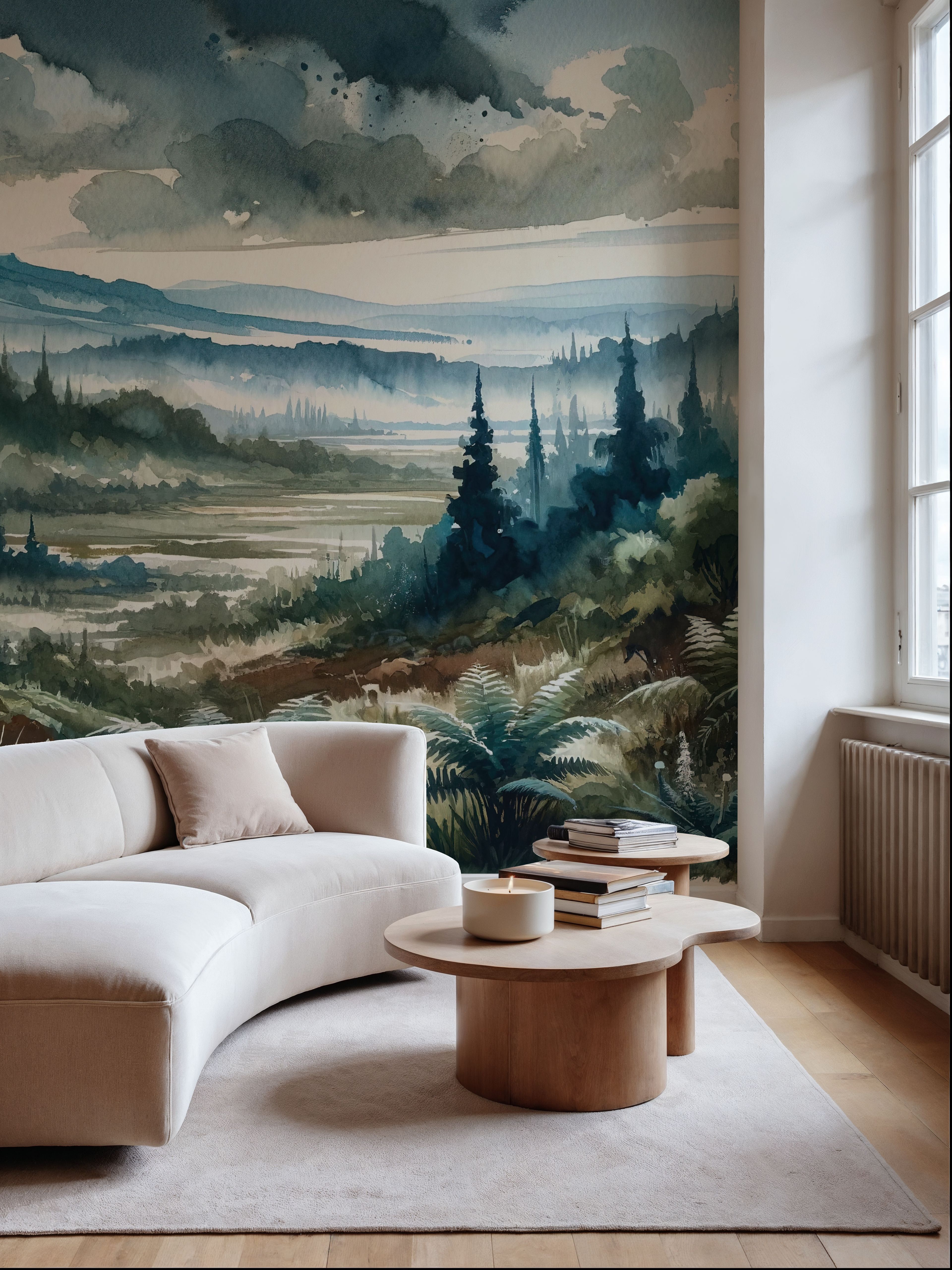 Misty Mountain Valley Landscape