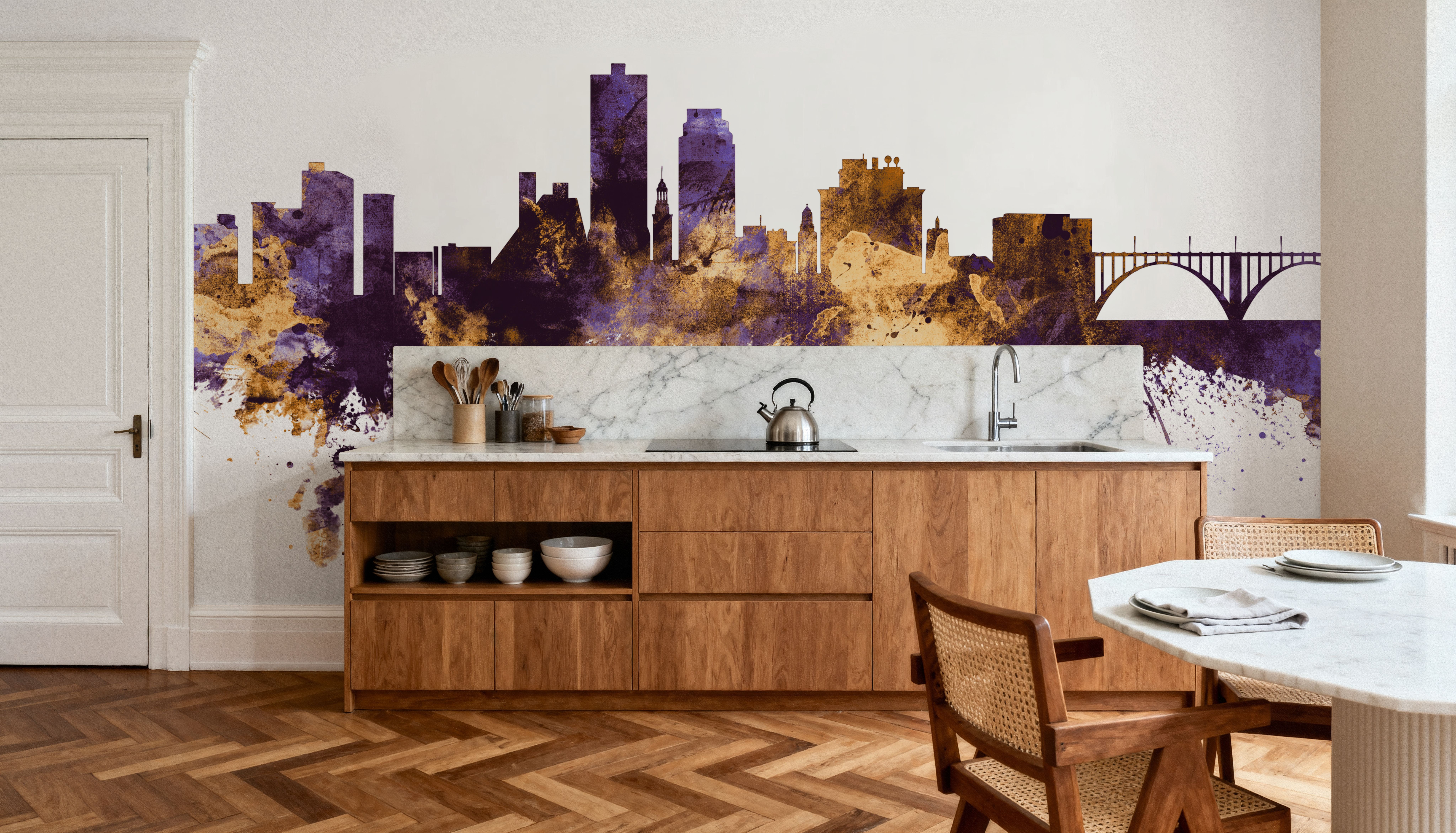 Knoxville Tennessee Skyline Purple & Gold