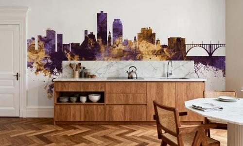 Knoxville Tennessee Skyline Purple & Gold