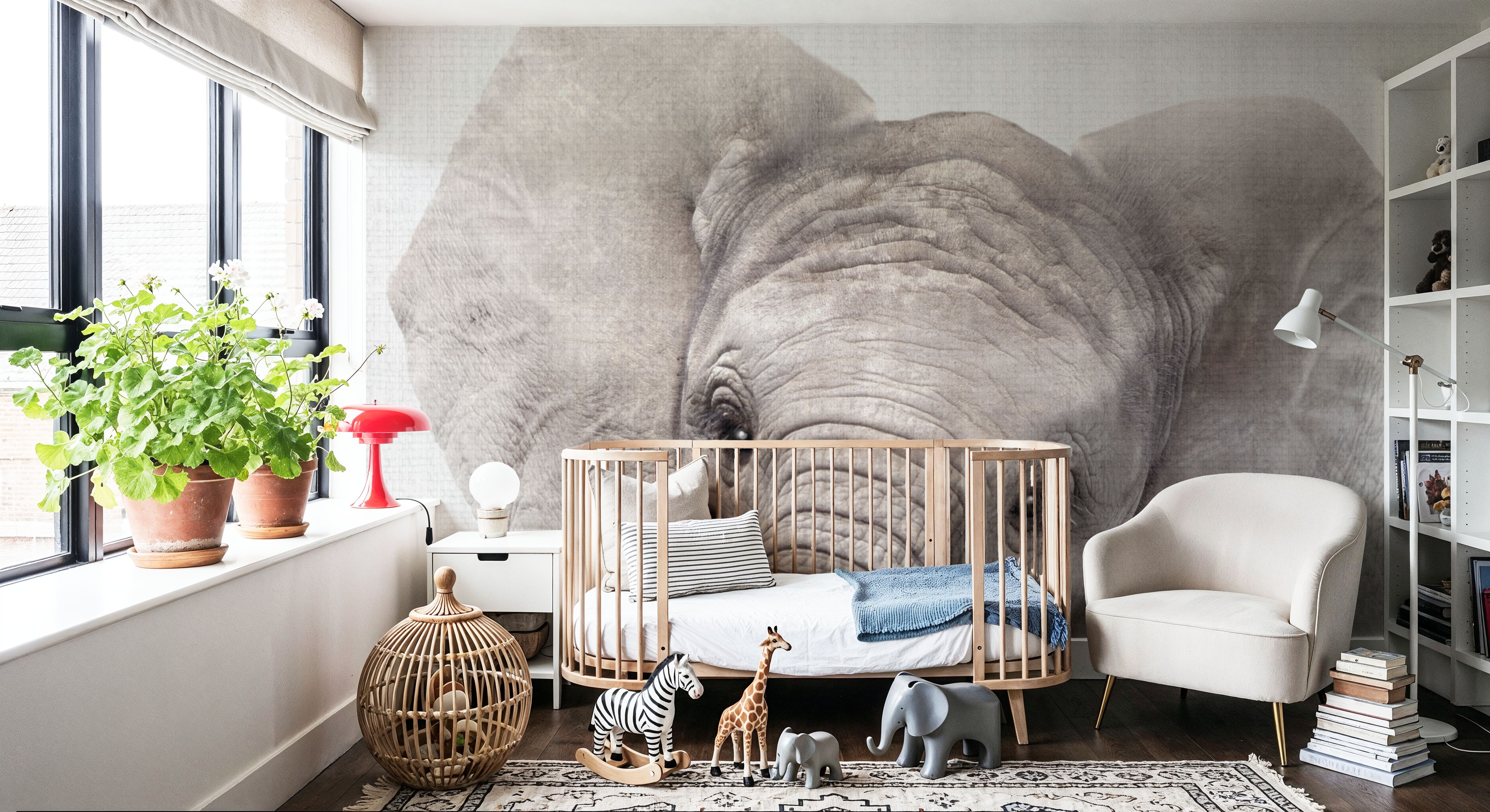 Peekaboo Baby Elephant, Tapet