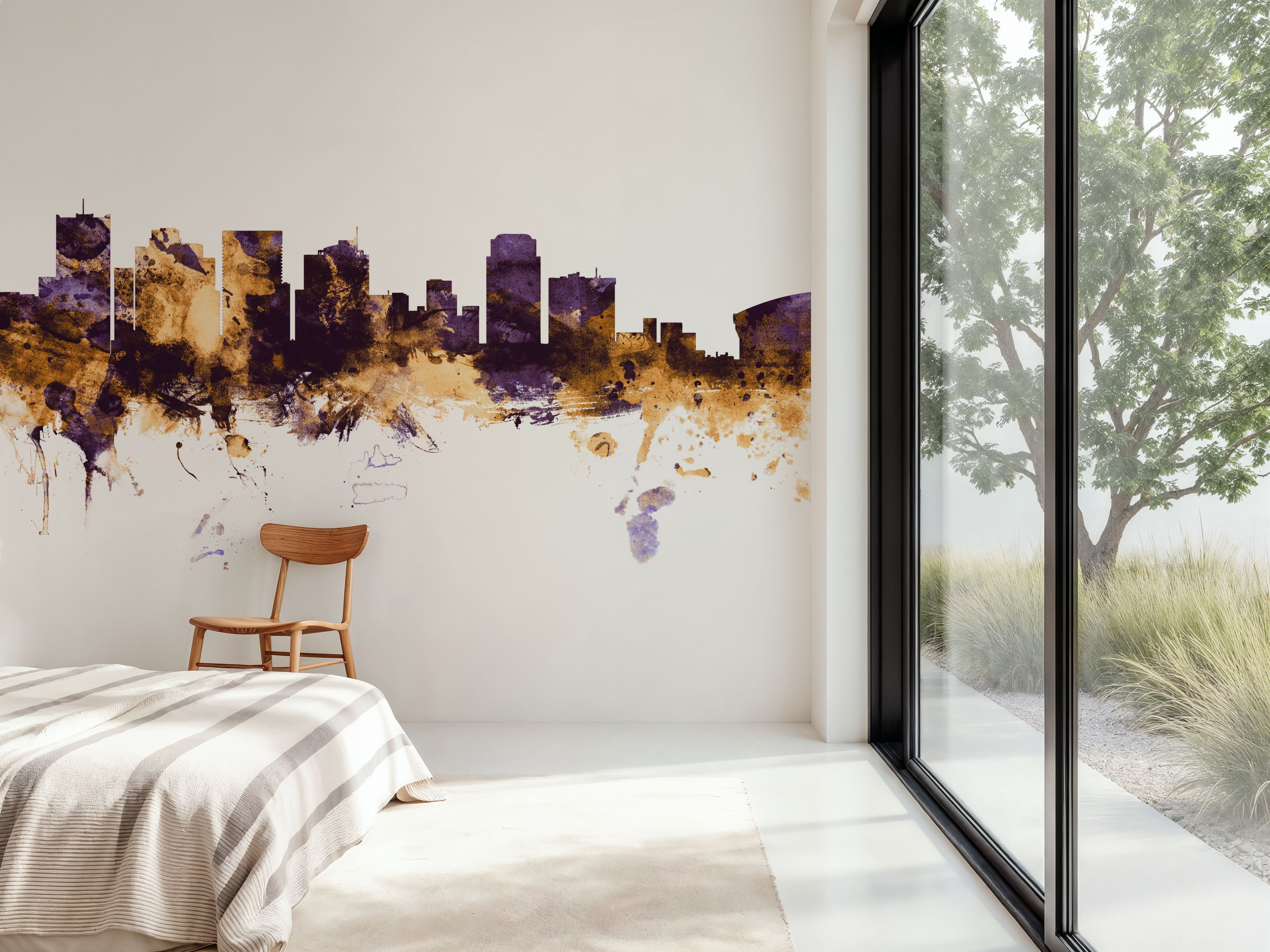 Phoenix Skyline Purple & Gold