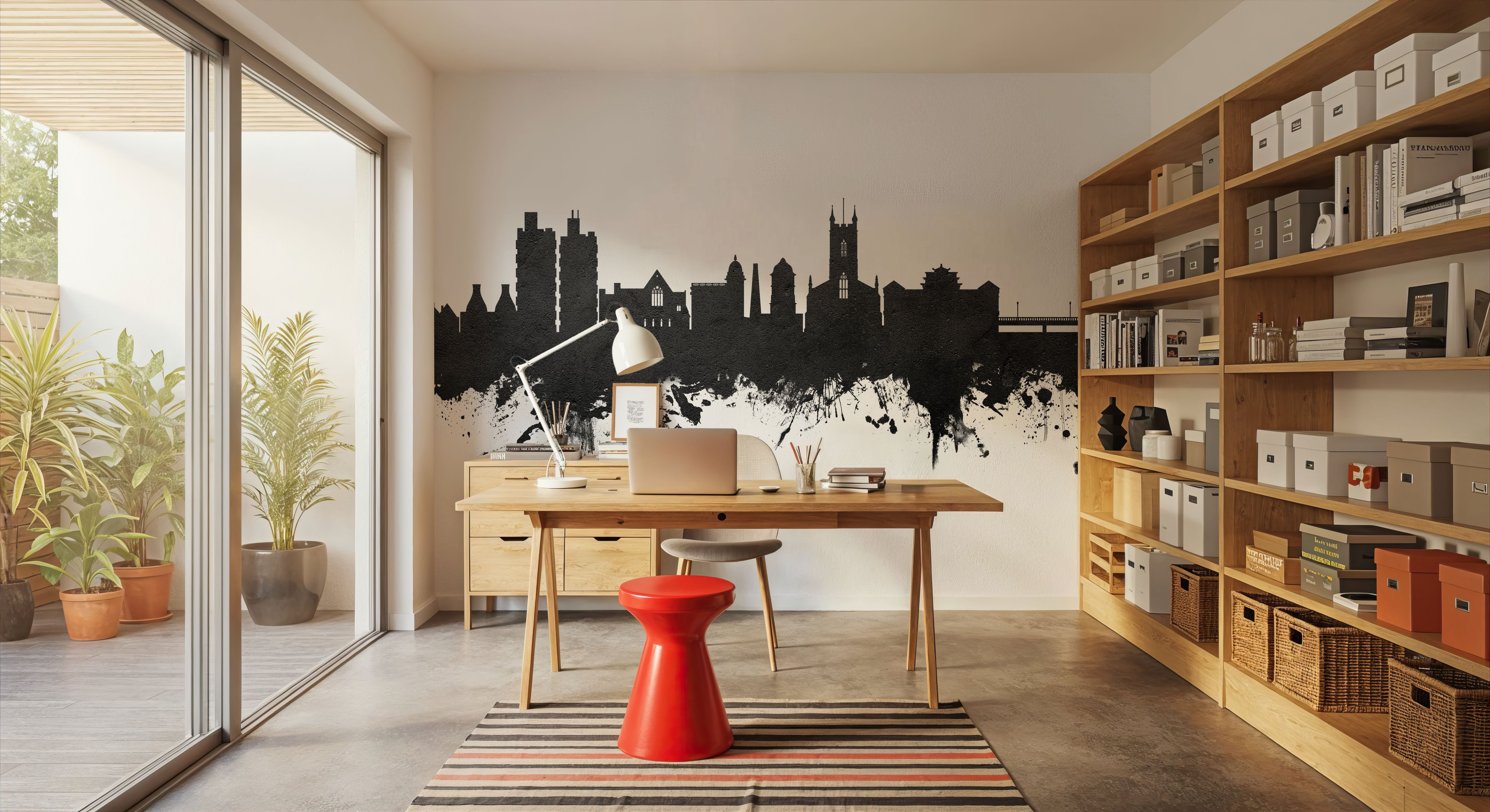 Stoke-on-Trent Skyline Black & White