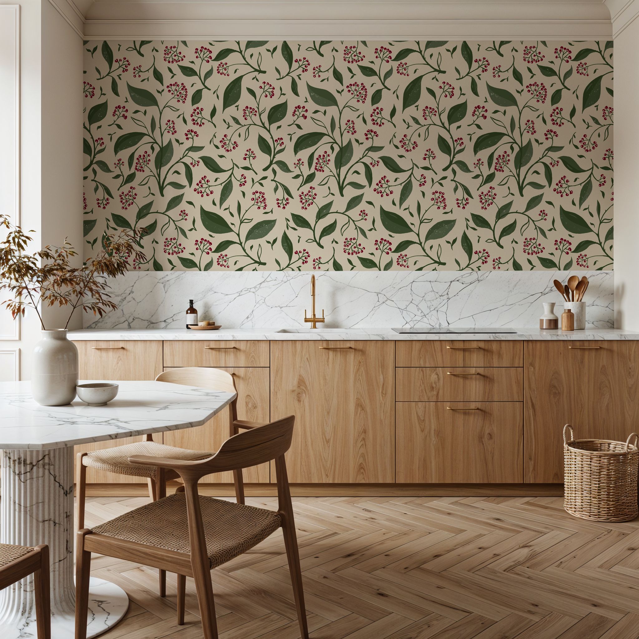 Winter Berries, Cream