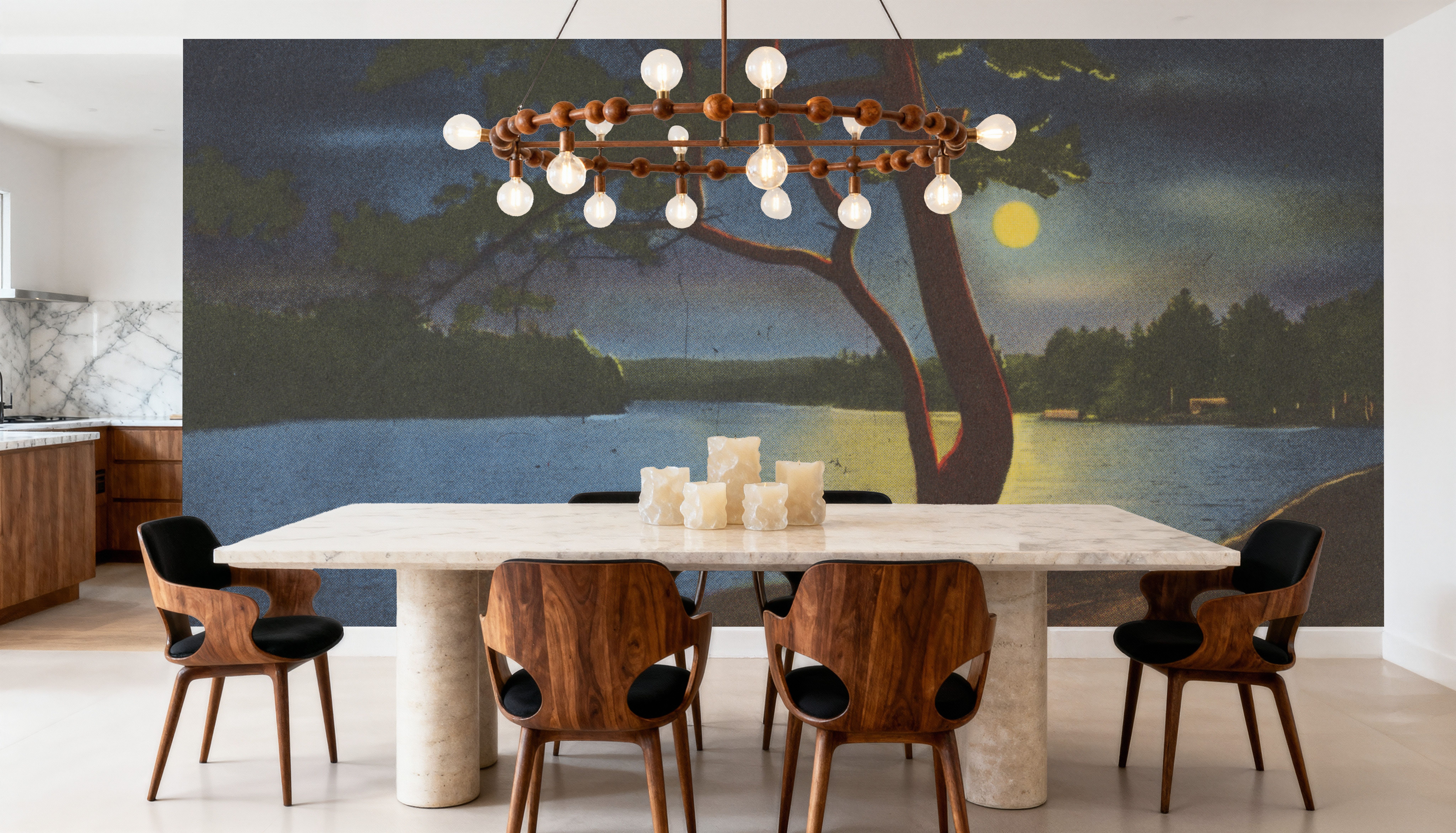 Moonshadow - Screenprint Postcard, Wallpaper