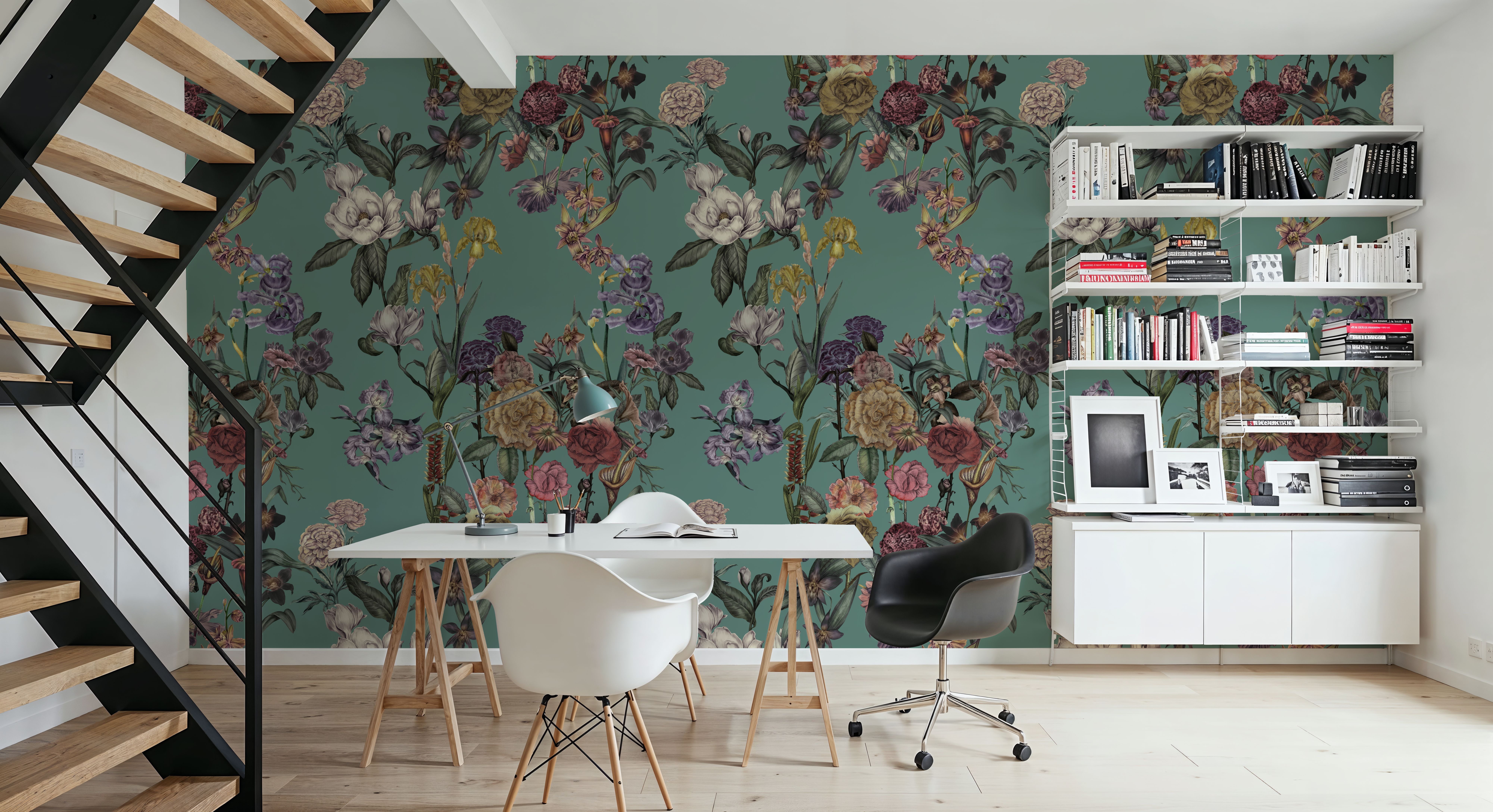 Floral Gaze, Turquoise