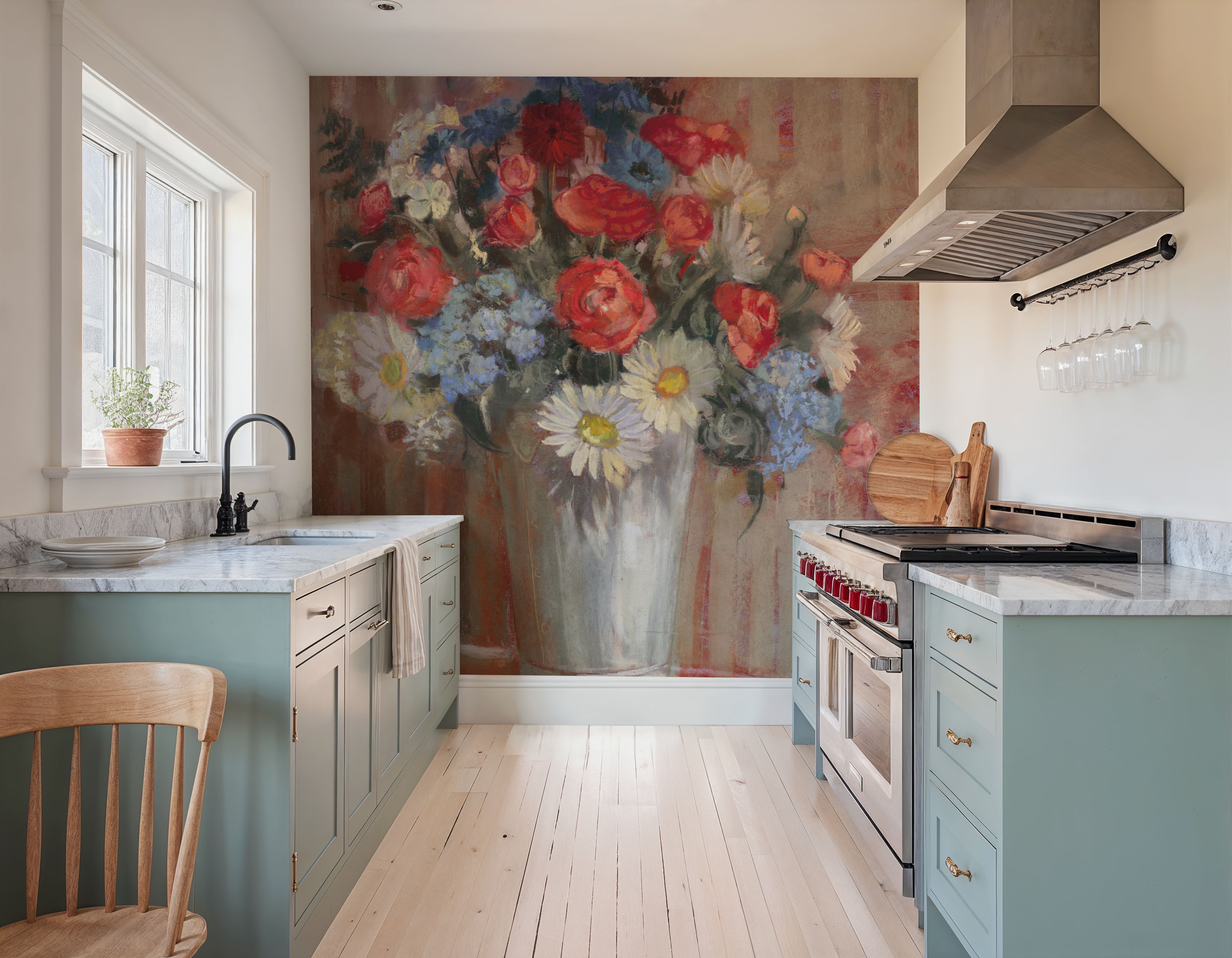 Vase of Flowers Patriotic