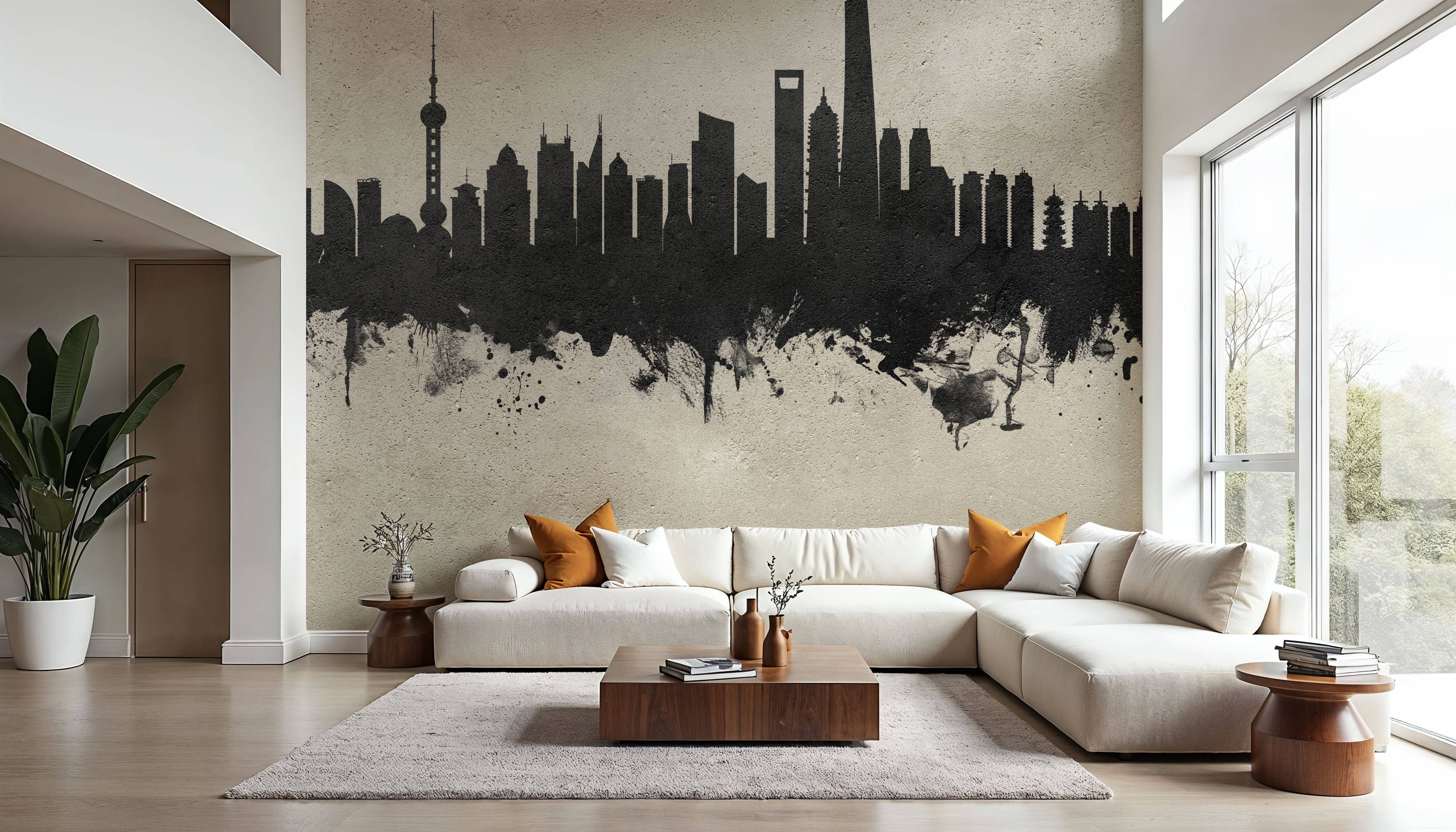 Shanghai China Skyline Concrete