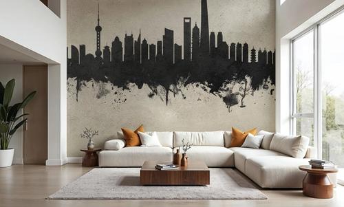 Shanghai China Skyline Concrete