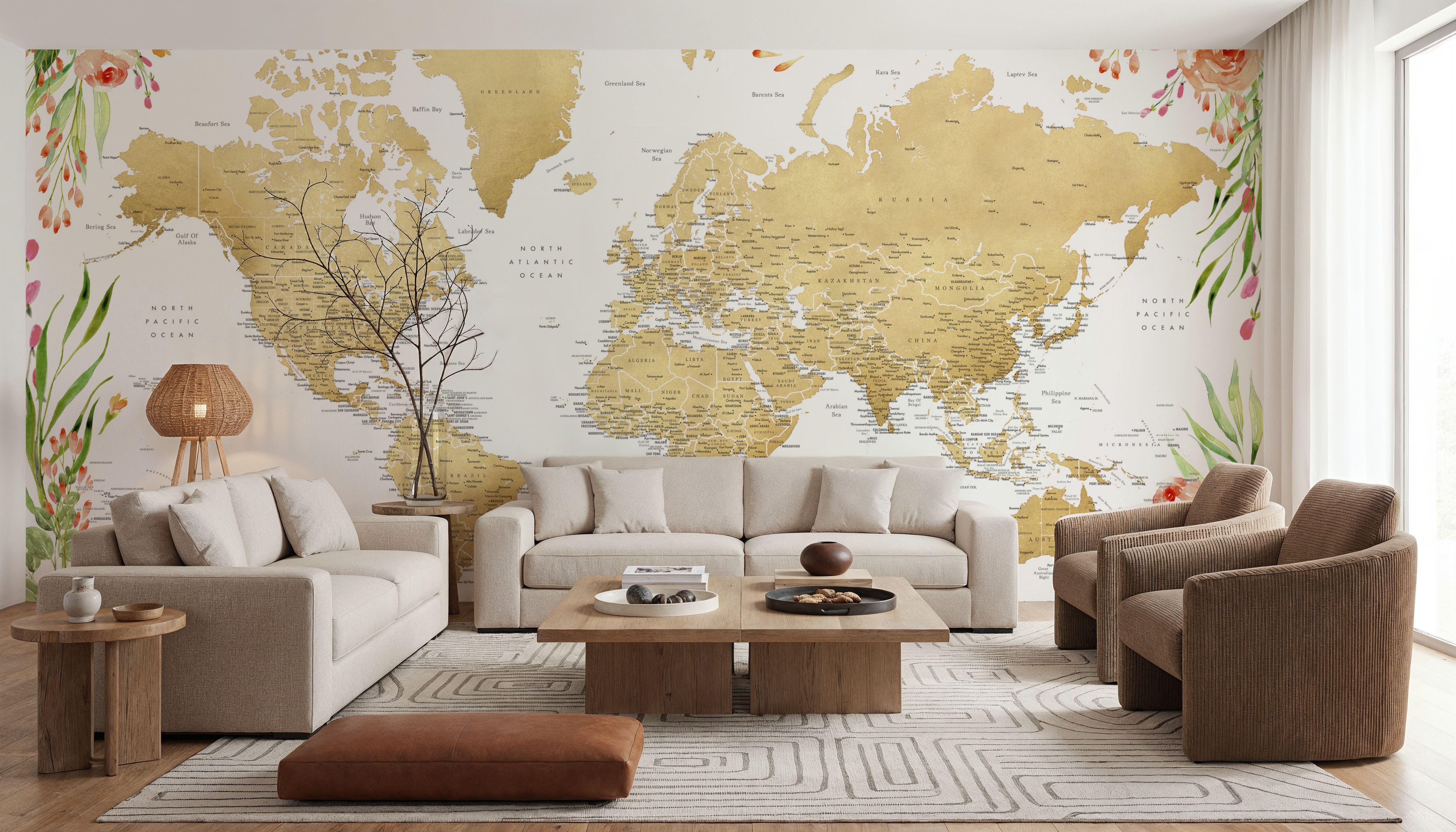 World Map Cities - Blythe