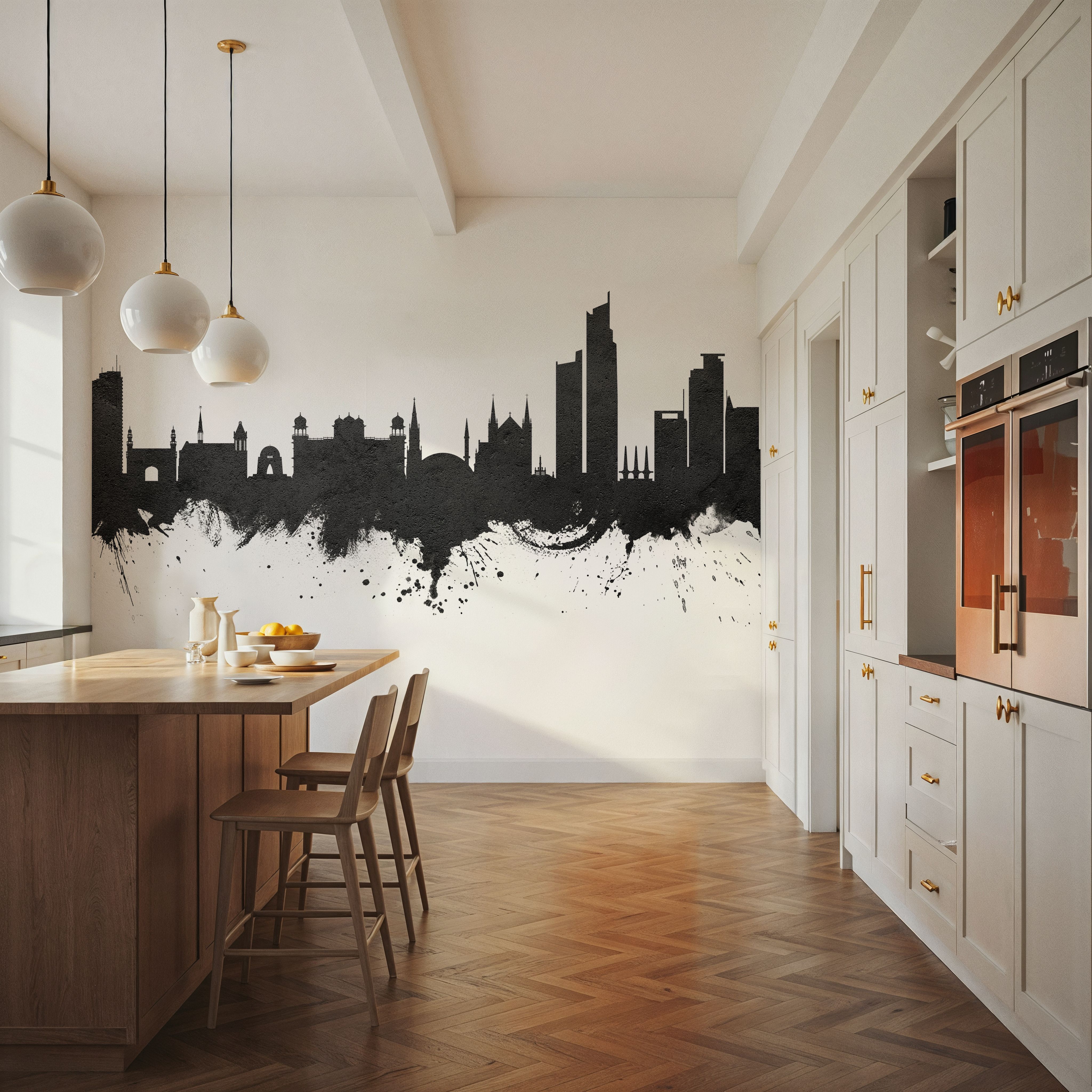 Karachi Pakistan Skyline Black & White