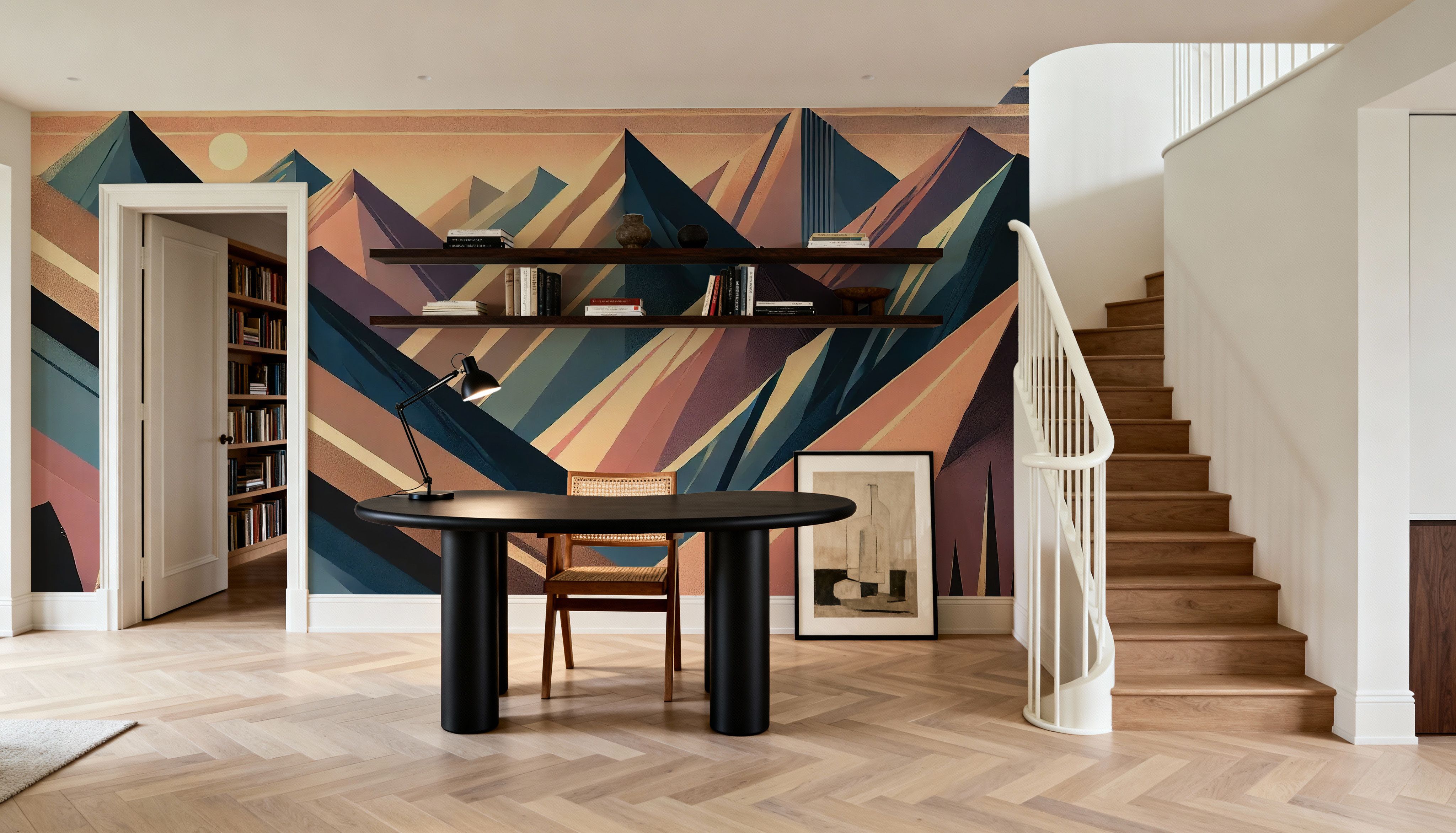 Serenity Mountain Vista in Art Deco