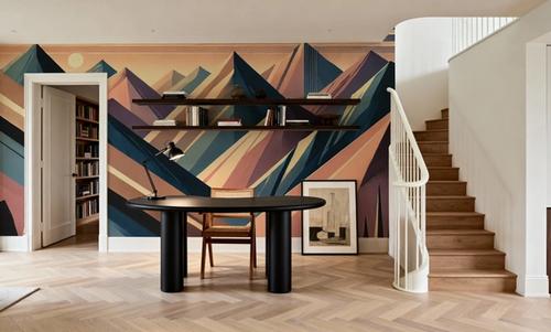 Serenity Mountain Vista in Art Deco