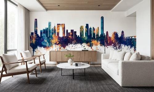 Suzhou China Skyline Blue & Bronze