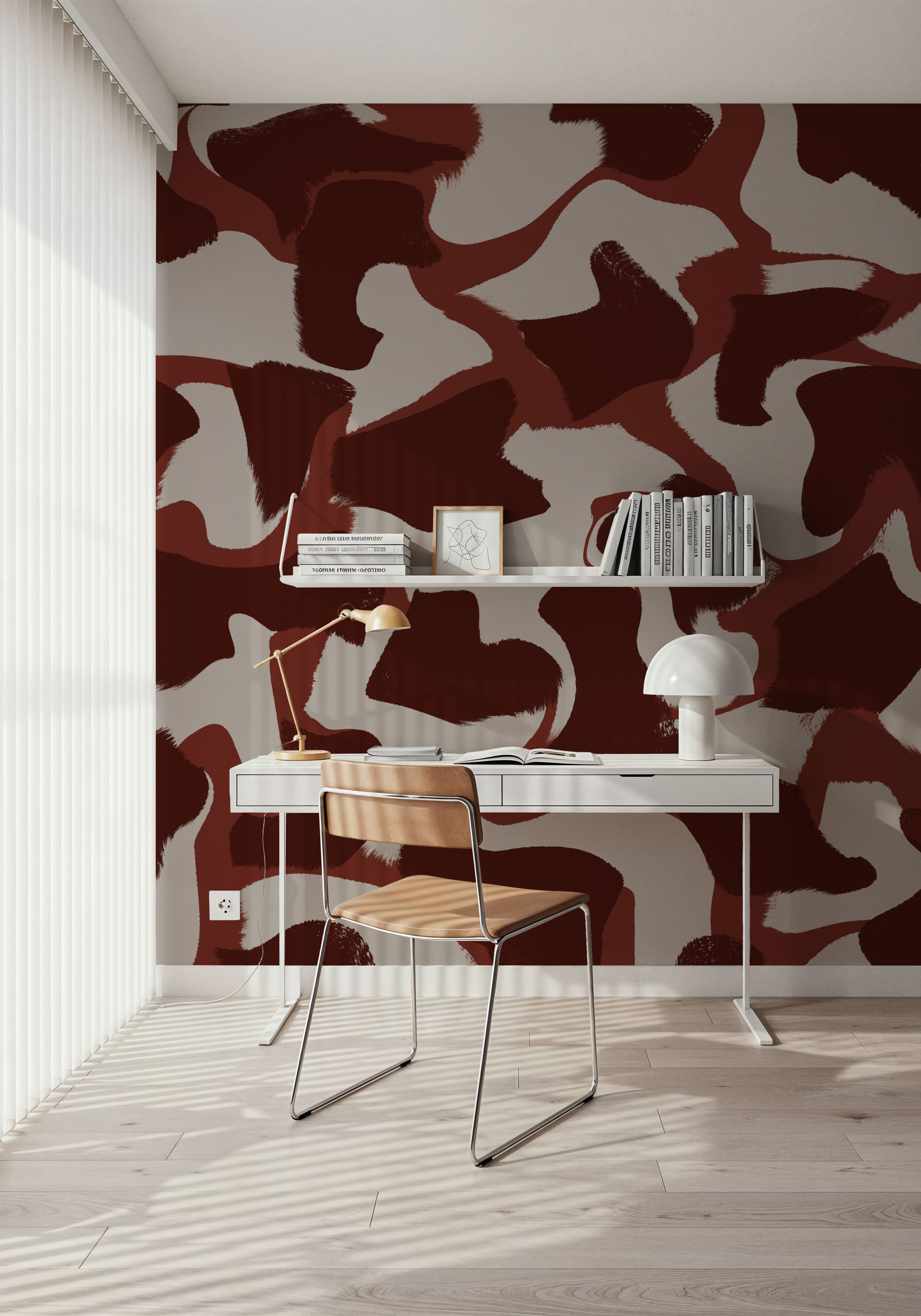 Liquid Beige Brown Strokes