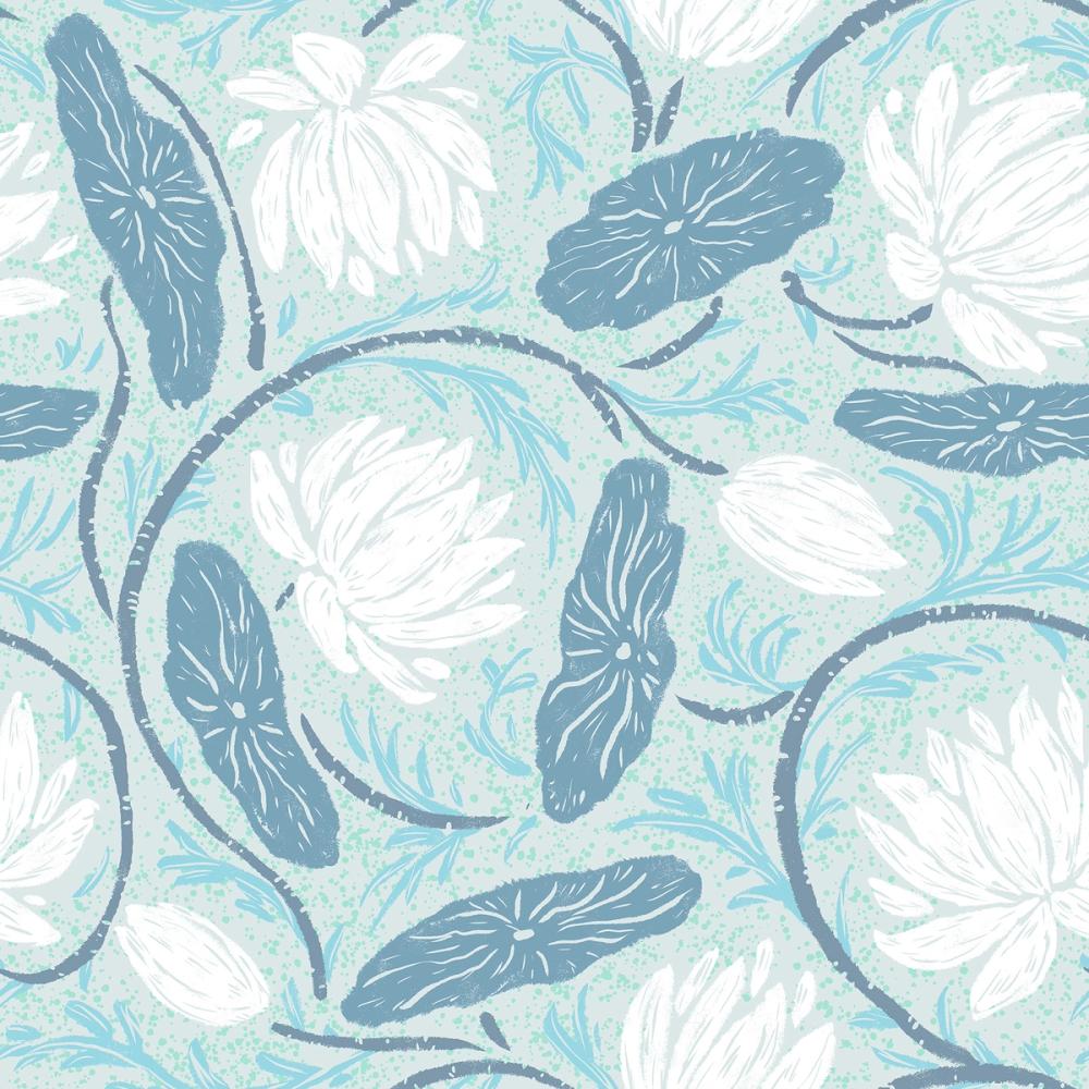 Block Print Lotus, Sky