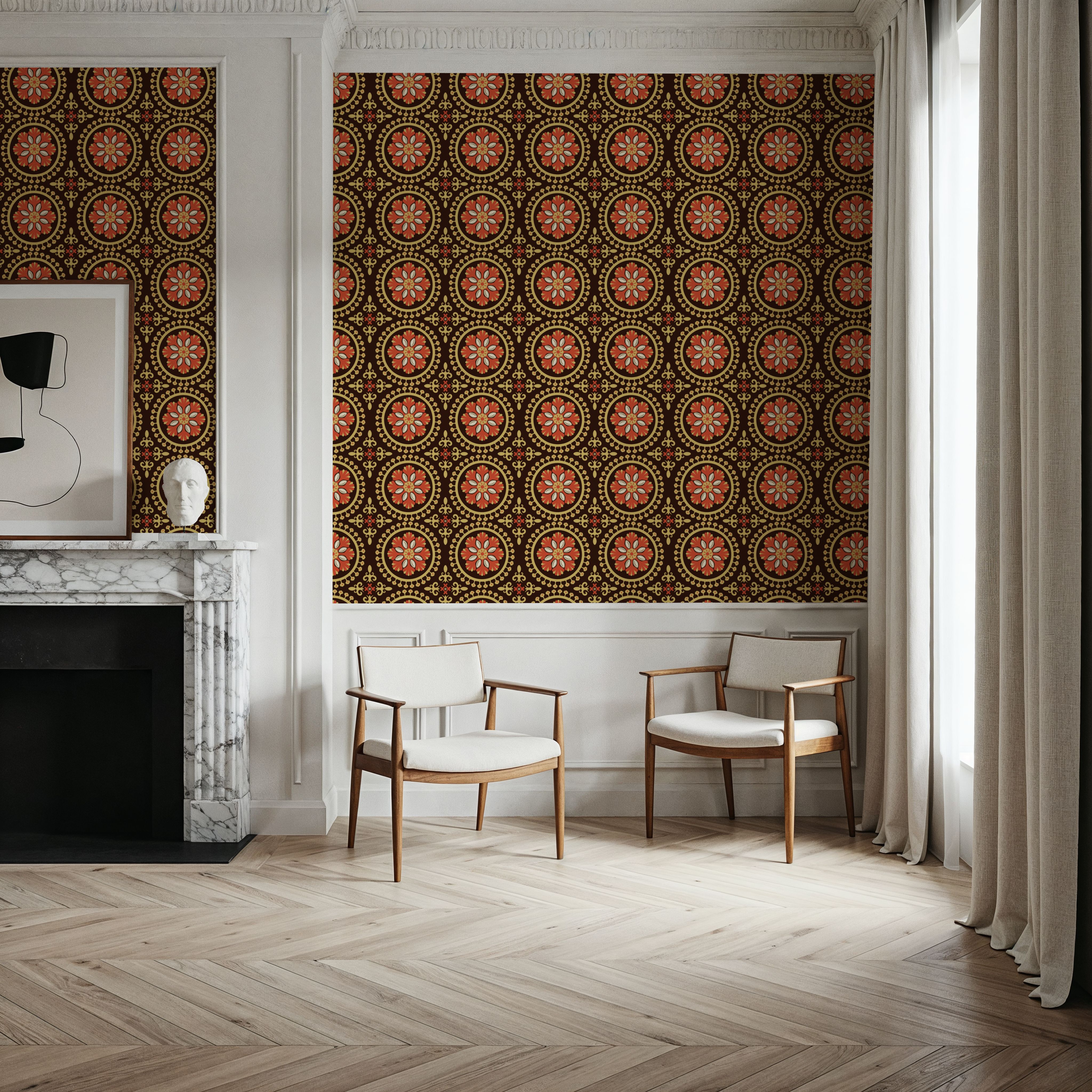 Geo Floral, Chocolate