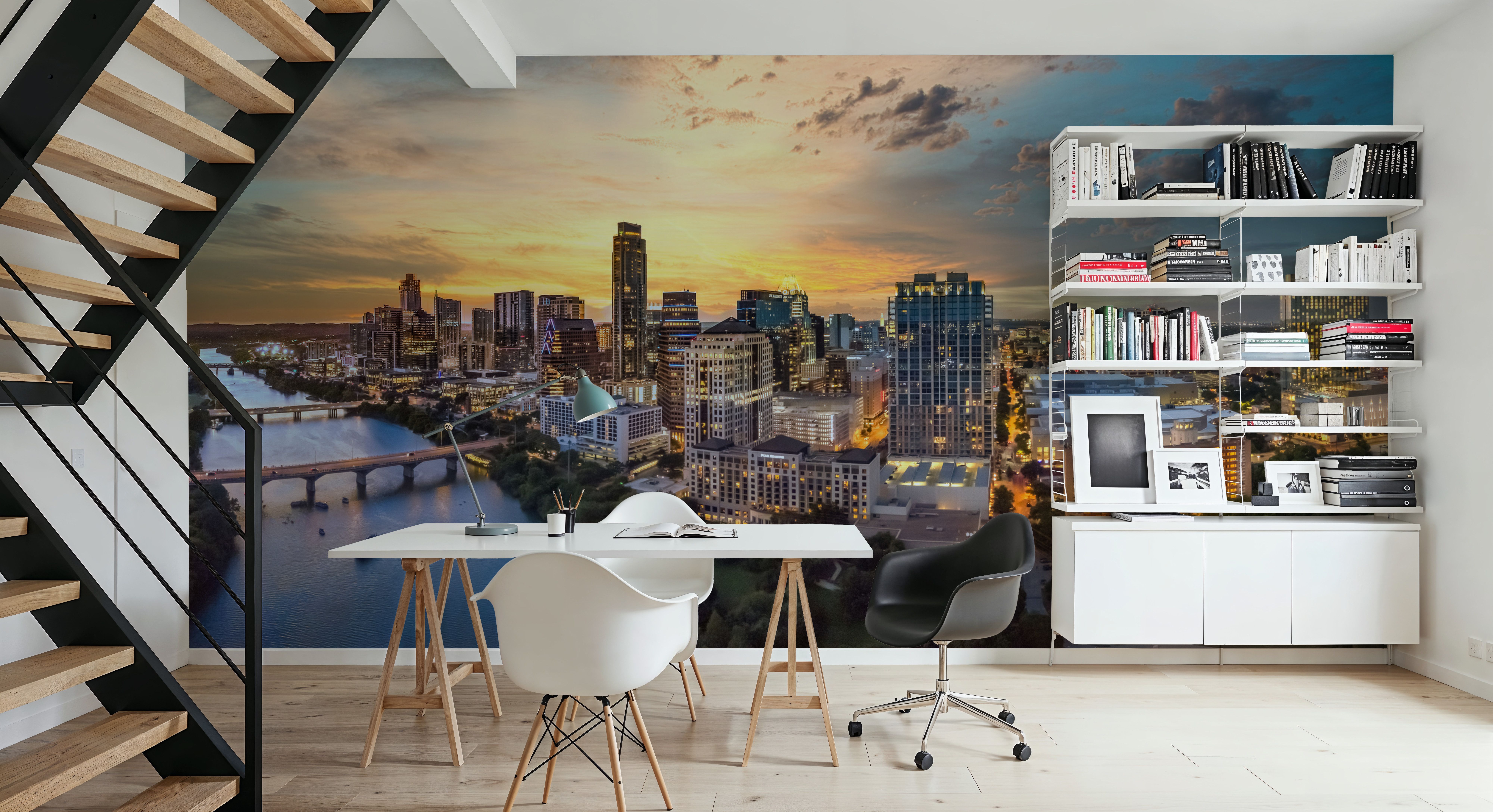 Austin Skyline, Behang