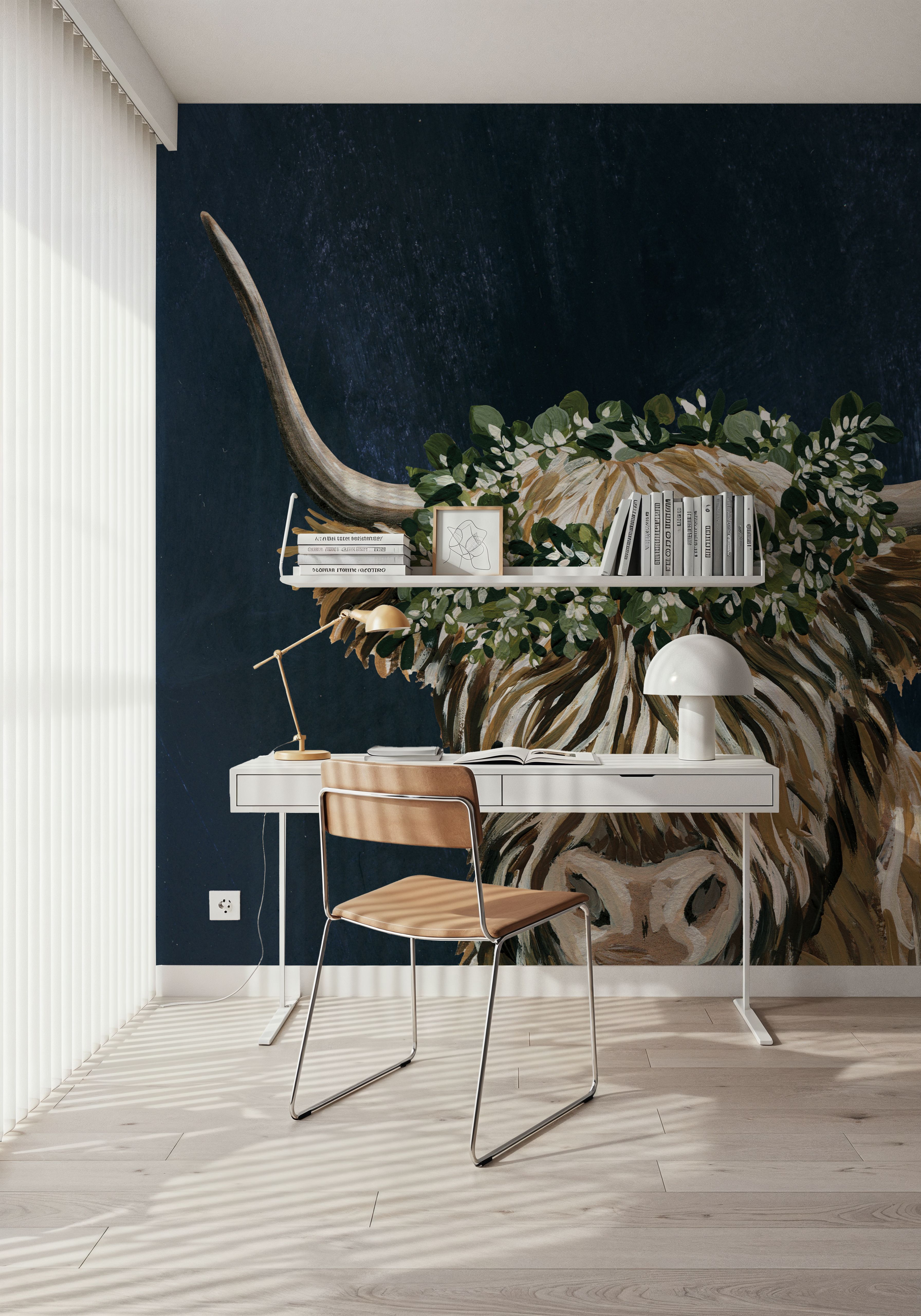 Harvest Cow Sage Texture Dark