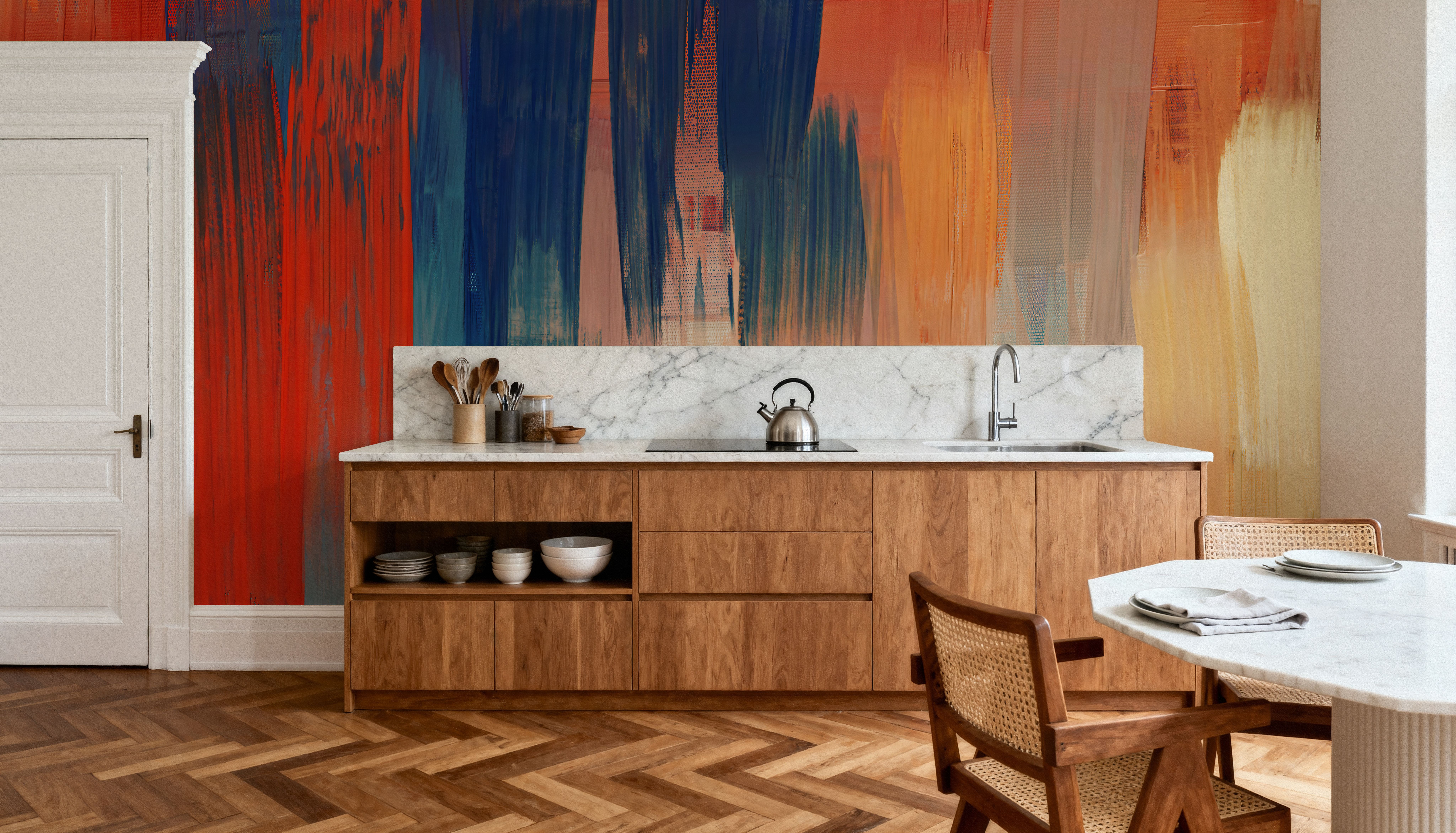 Abstract Study In Red