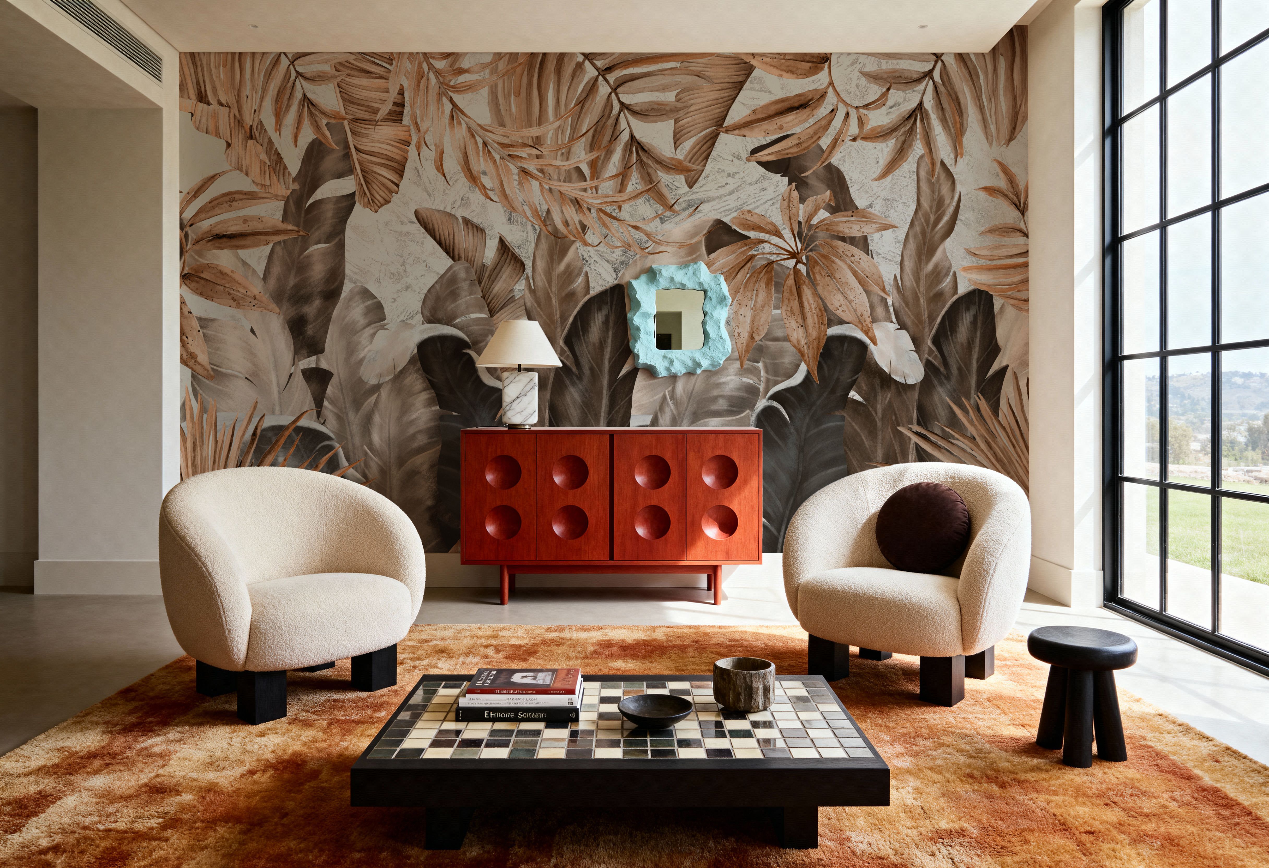 Smiling Sepia Leaves , Wallpaper