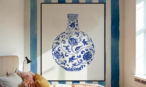 Chinoiserie Vase III Stripes